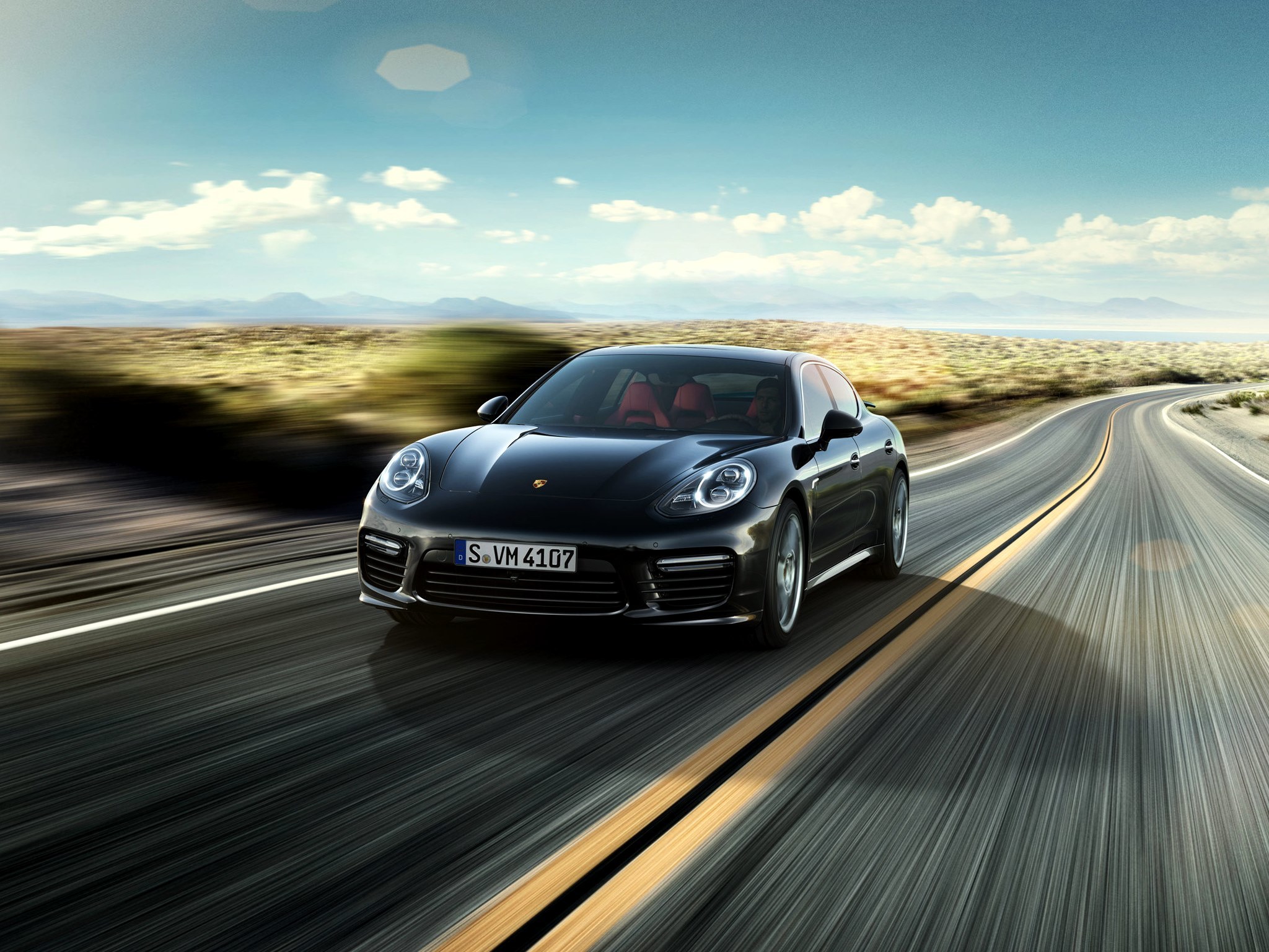 Download mobile wallpaper Porsche, Car, Porsche Panamera, Vehicles, Black Car for free.
