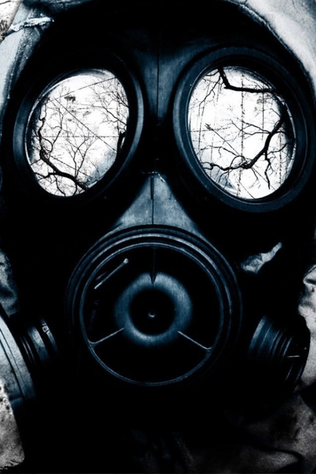 Download mobile wallpaper Dark, Gas Mask for free.