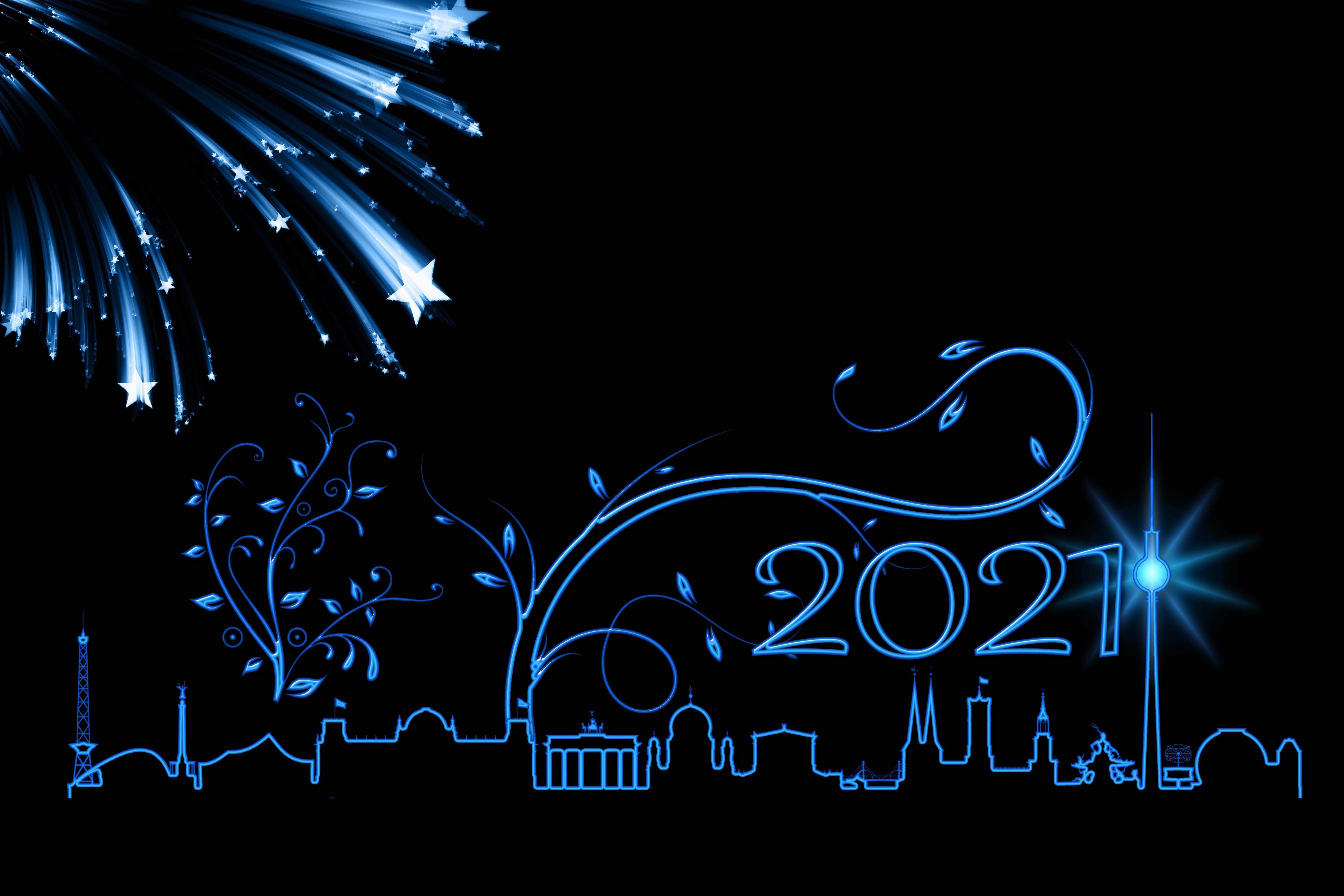 Download mobile wallpaper New Year, Vector, Holiday, Fireworks, United Arab Emirates, New Year 2021 for free.