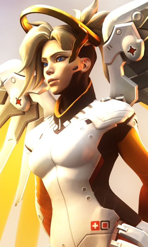 Download mobile wallpaper Overwatch, Video Game, Mercy (Overwatch) for free.