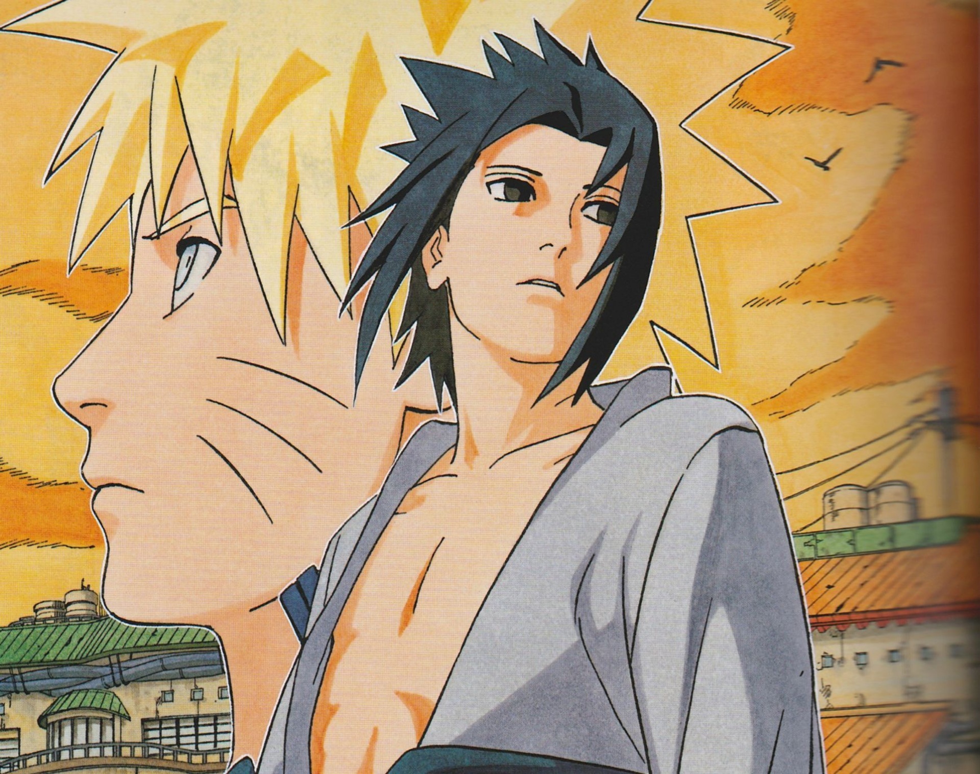 Download mobile wallpaper Anime, Naruto, Sasuke Uchiha, Naruto Uzumaki for free.