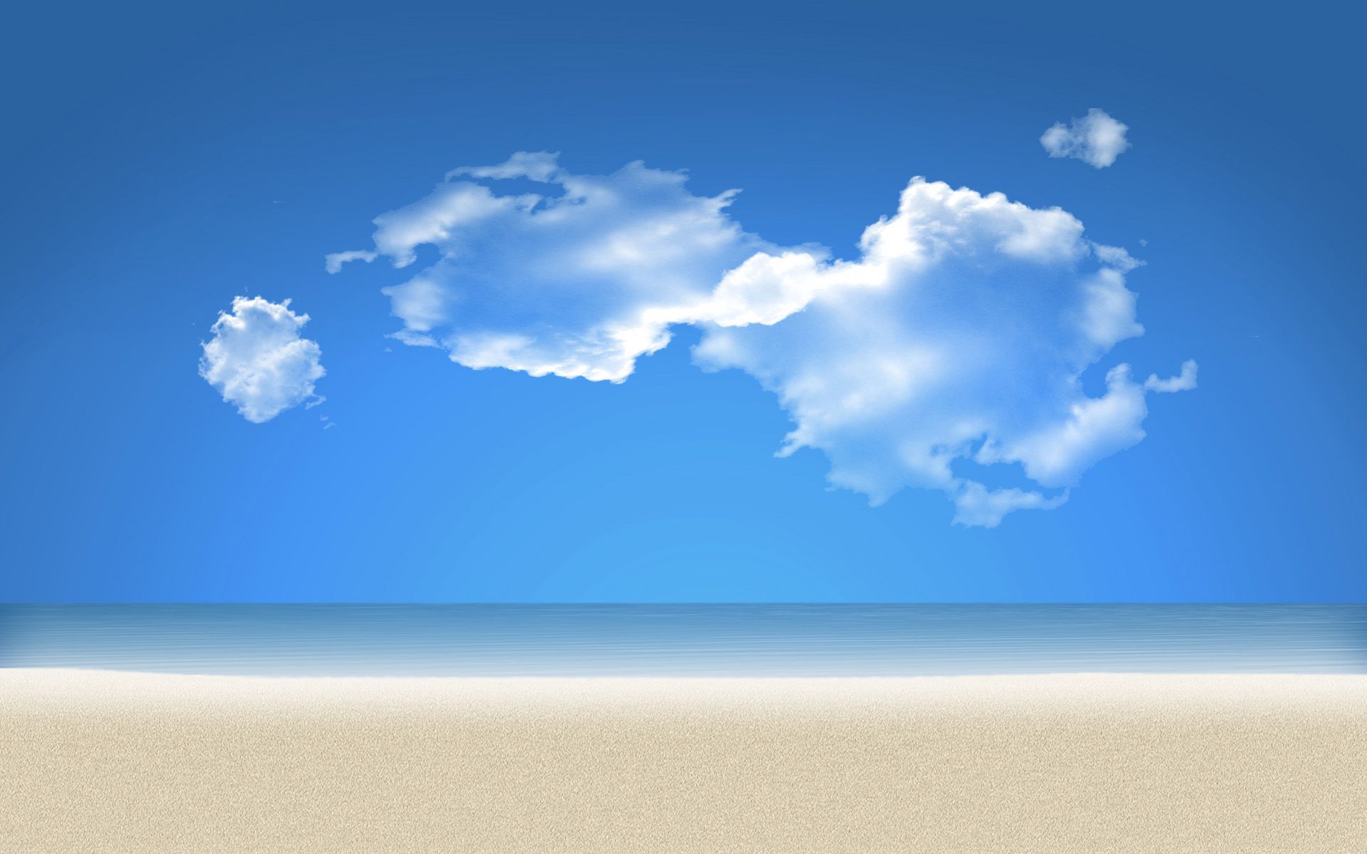 Download mobile wallpaper Clouds, Sky, Sea, Sand, Nature, Beach for free.