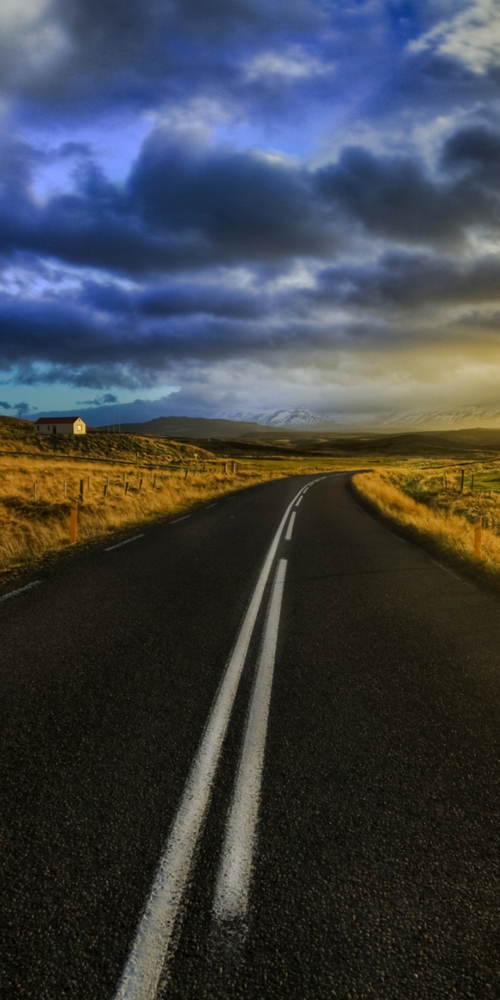 Baixar papel de parede para celular de Estrada, Nascer Do Sol, Nuvem, Feito Pelo Homem gratuito.