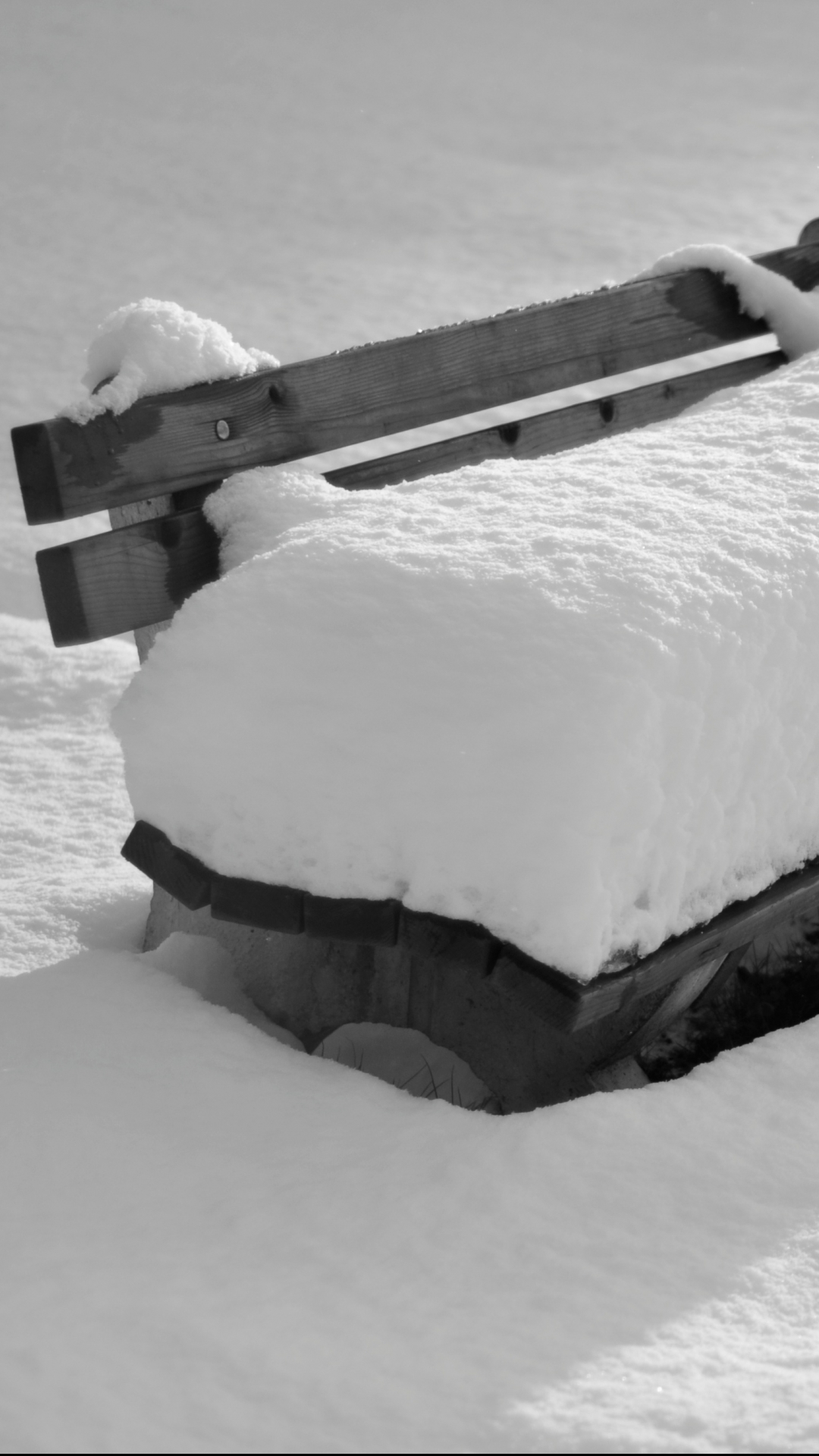 photography, winter, bench, snow, covered