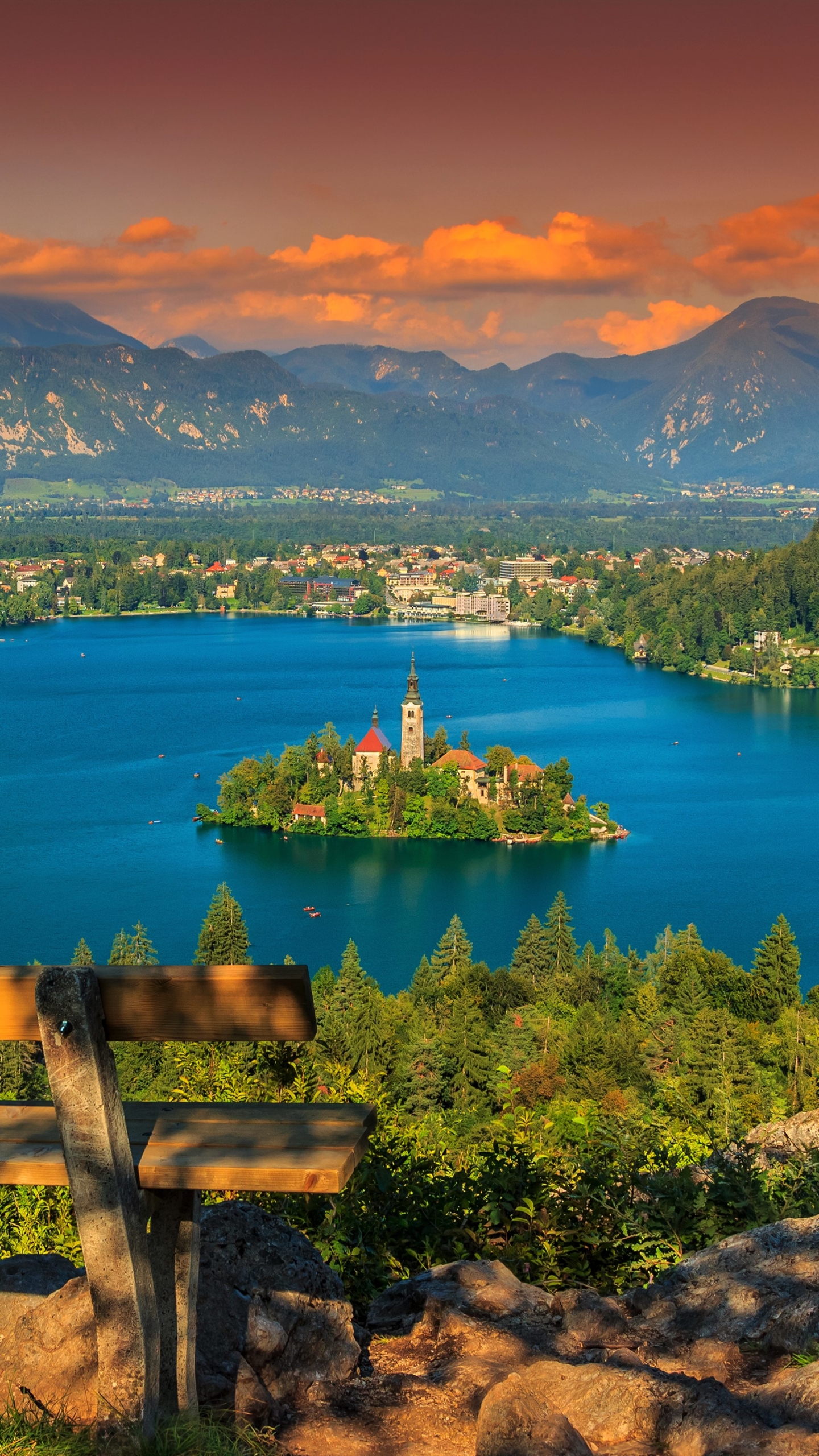 religious, assumption of mary church, bench, lake bled, earth, island, lake, churches