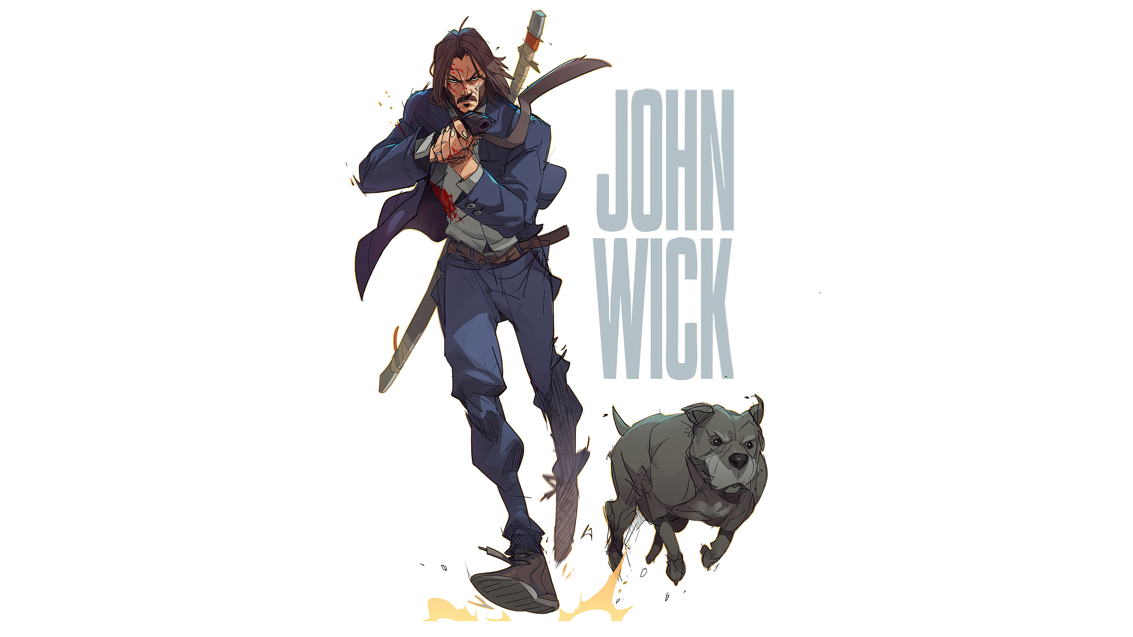 Free download wallpaper Keanu Reeves, Dog, Movie, John Wick on your PC desktop