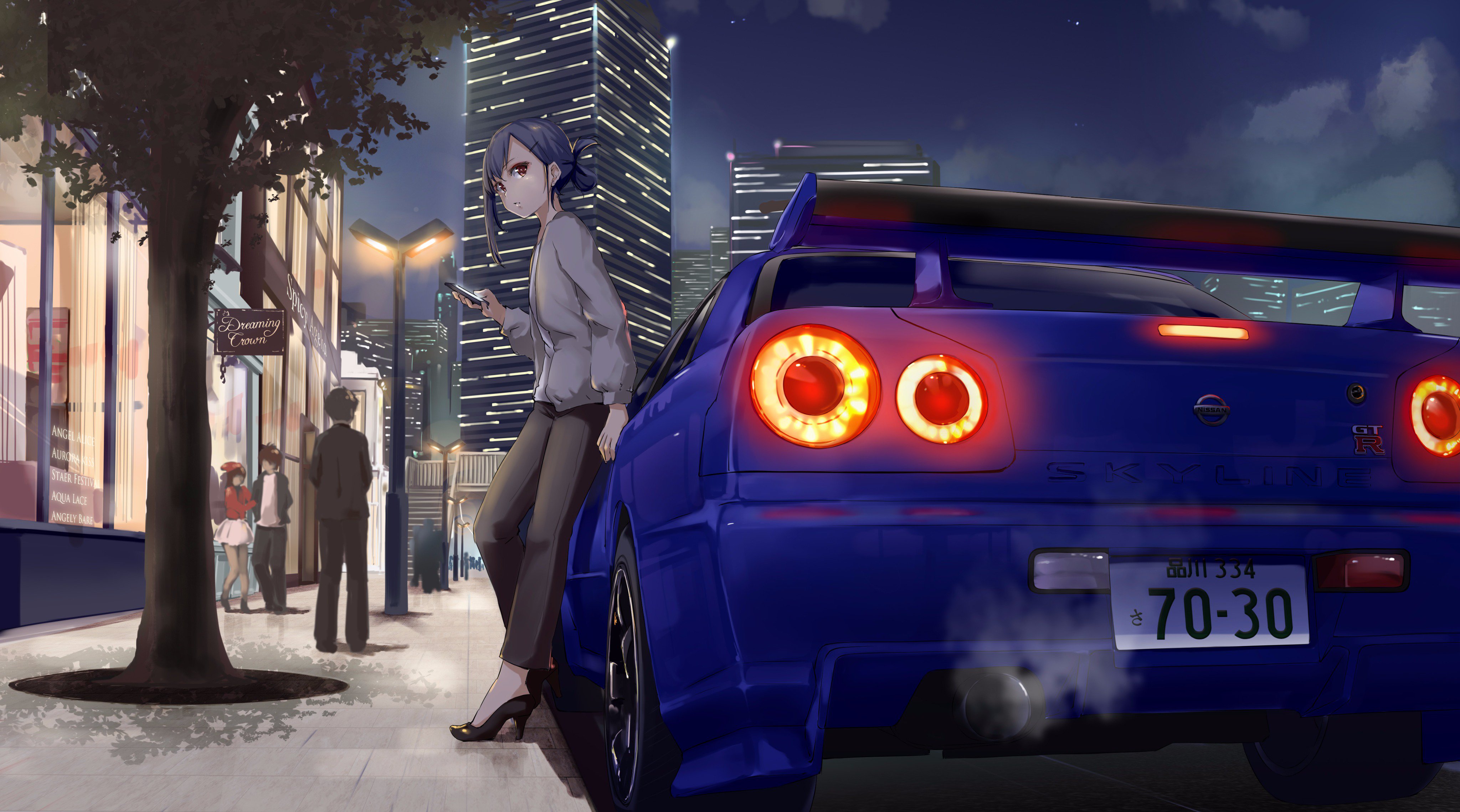 Download mobile wallpaper Anime, Car for free.