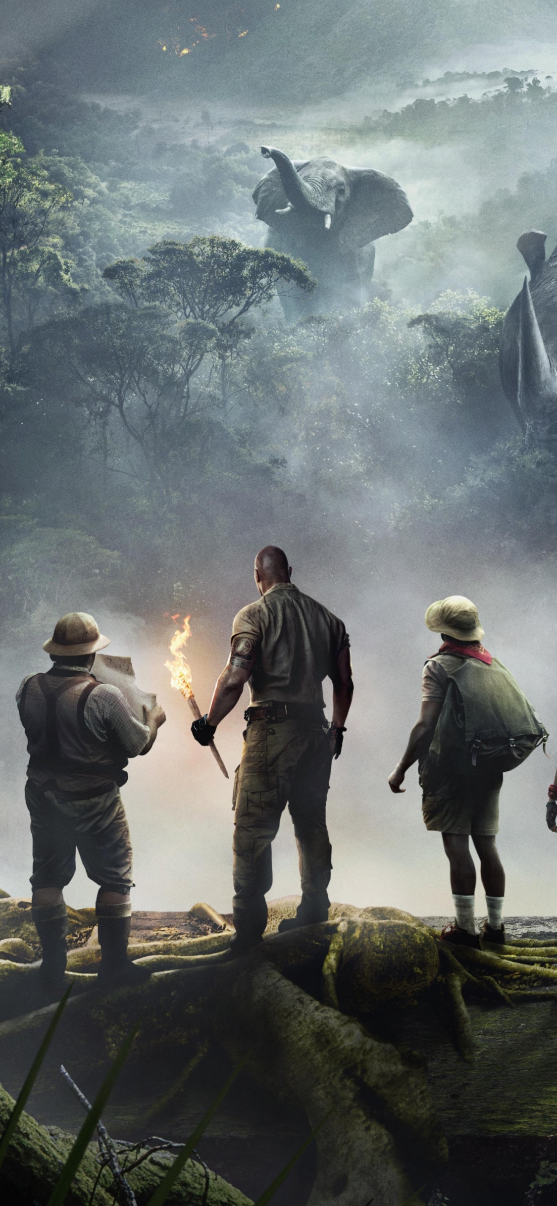 Download mobile wallpaper Dwayne Johnson, Movie, Jack Black, Kevin Hart, Jumanji: Welcome To The Jungle for free.