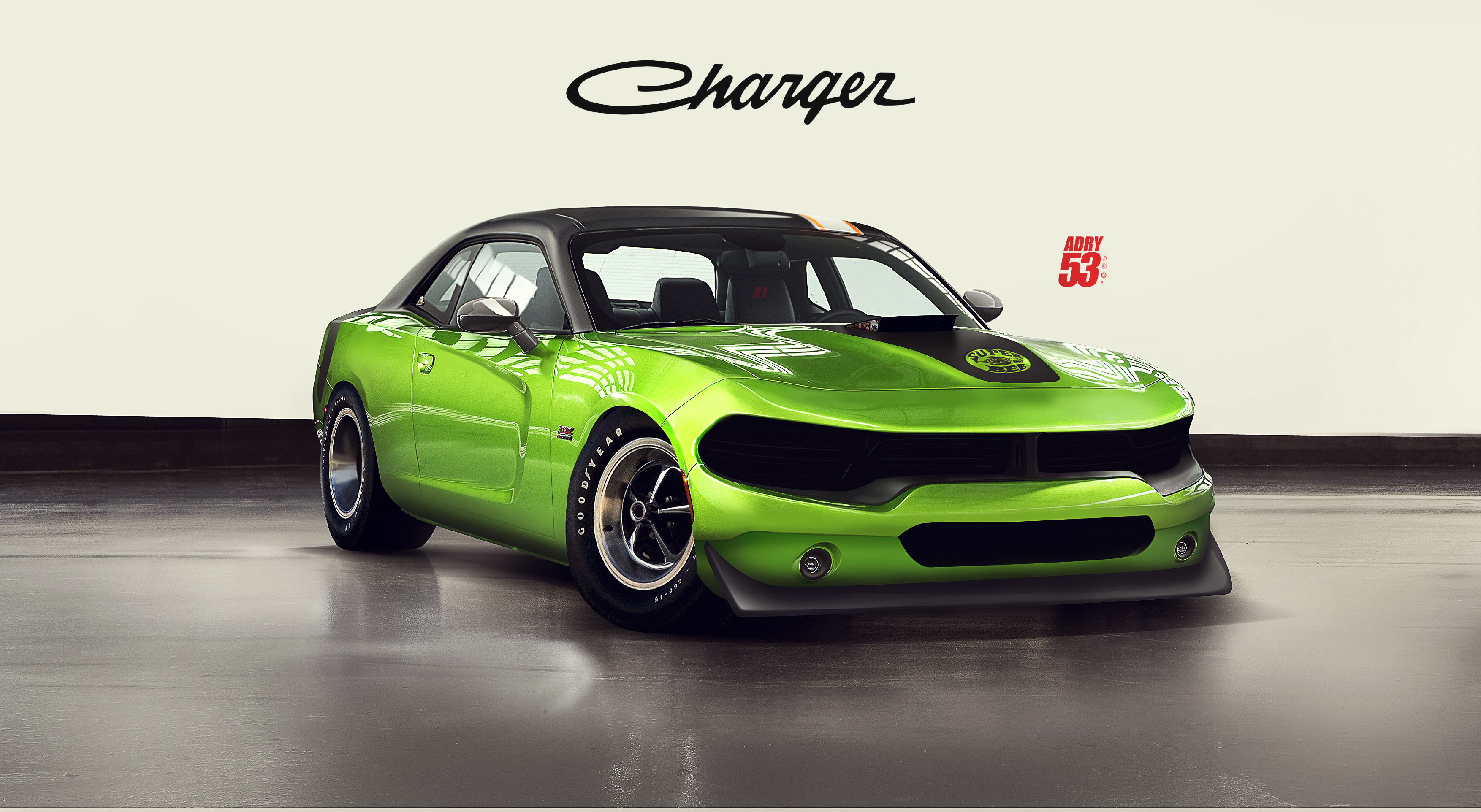Download mobile wallpaper Dodge Charger, Dodge, Vehicles, Green Car for free.