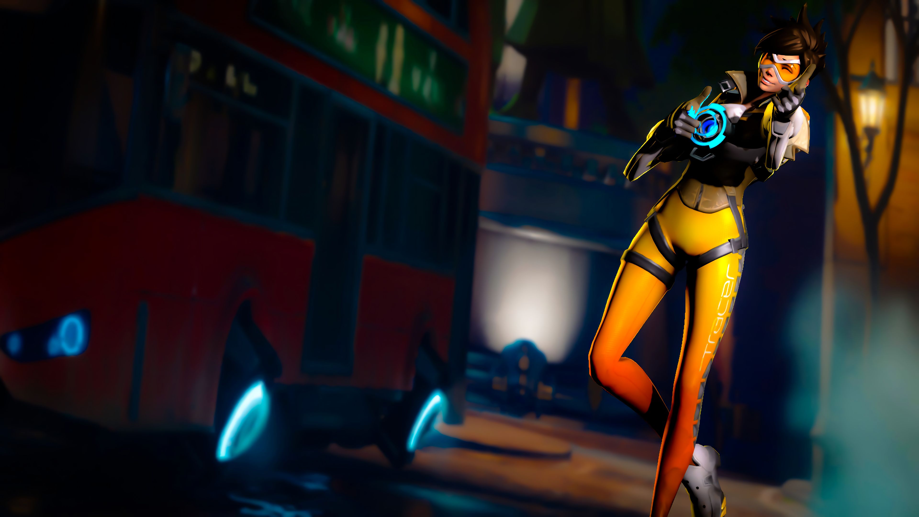 Tracer (Overwatch)  1366x768 Wallpapers