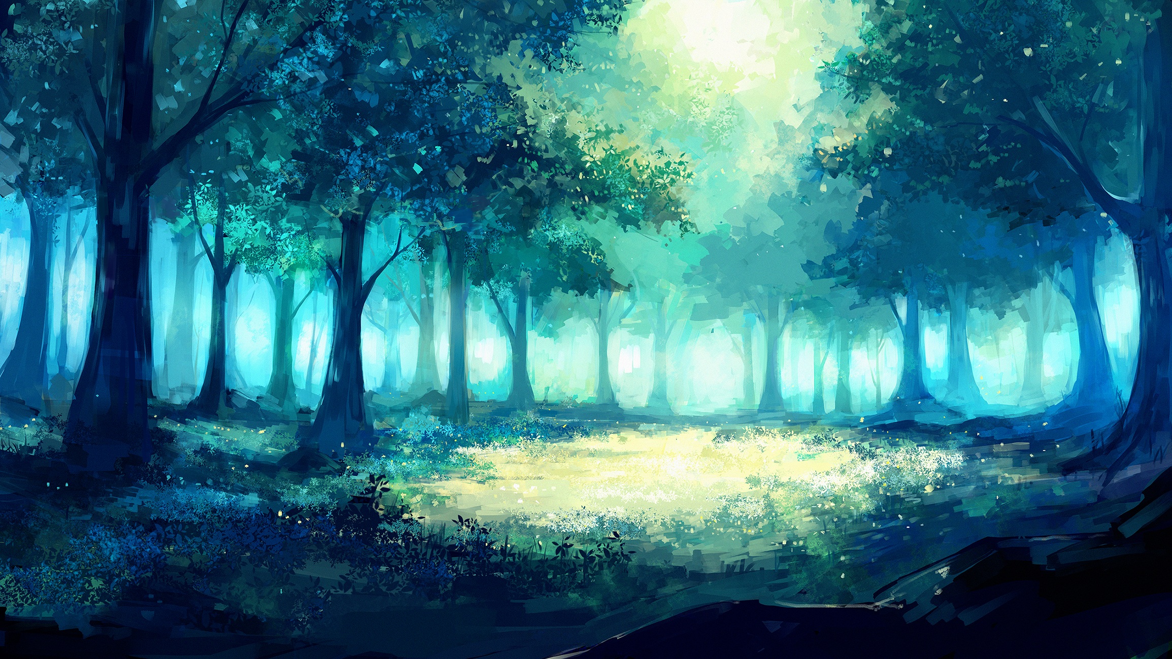 Free download wallpaper Anime, Forest on your PC desktop