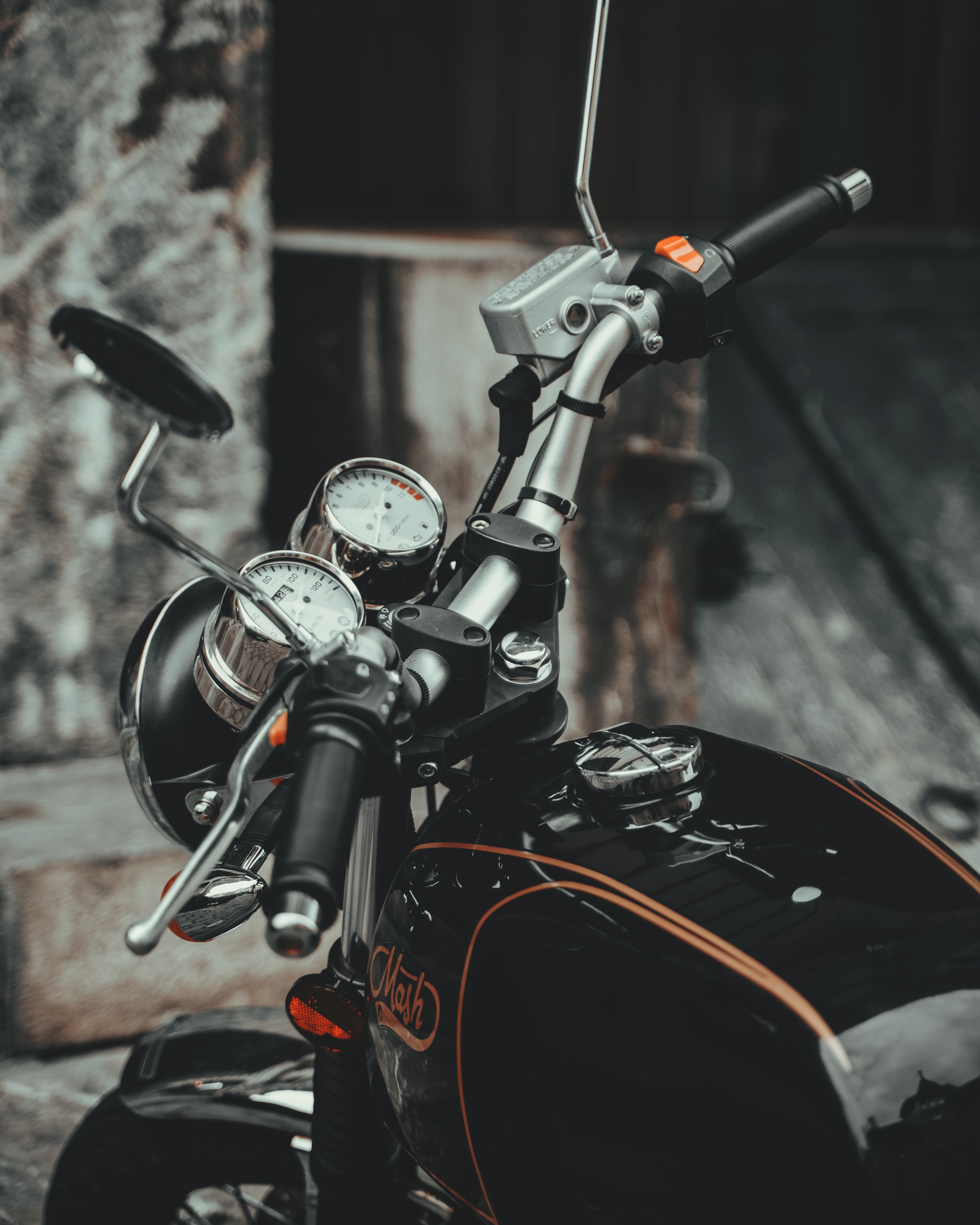 138687 descargar imagen timón, motocicletas, motocicleta, bicicleta, volante, motocicleta de puré, motocicleta del puré: fondos de pantalla y protectores de pantalla gratis