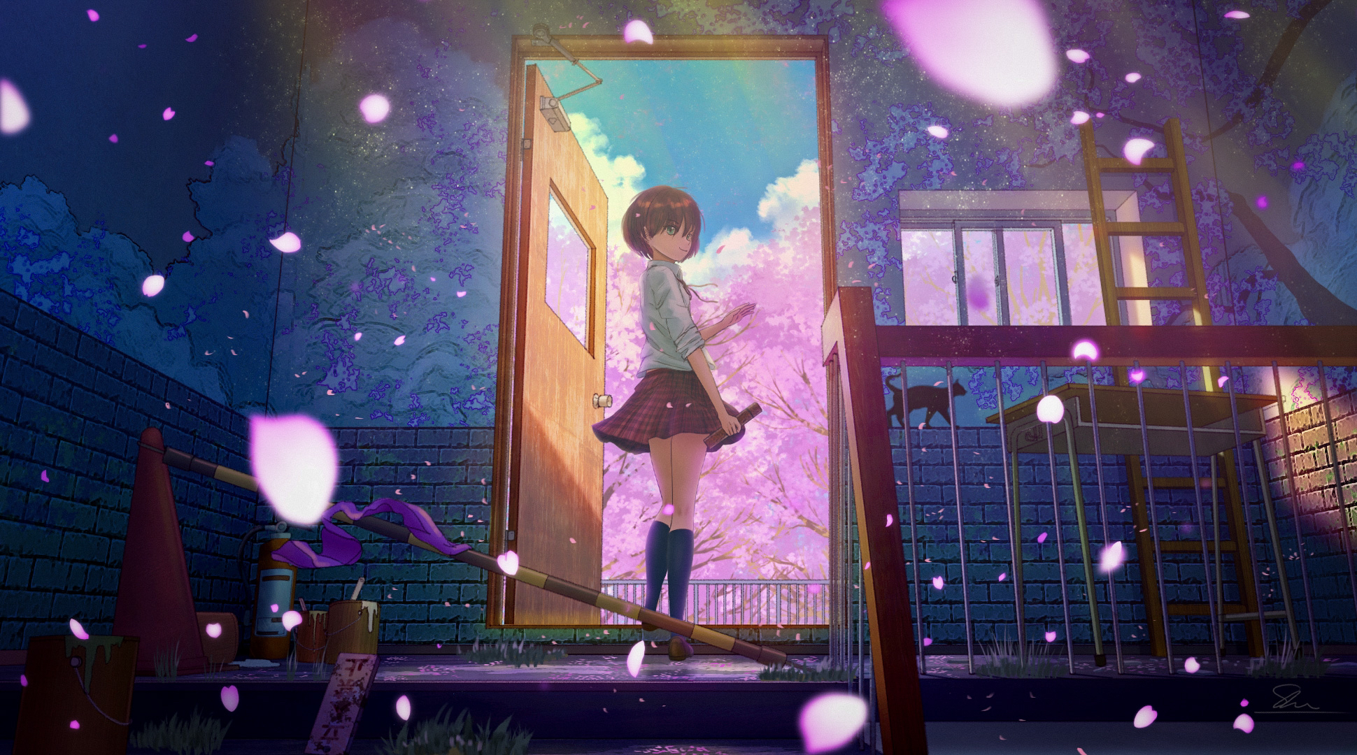 Download mobile wallpaper Anime, Sakura, Girl, Short Hair for free.