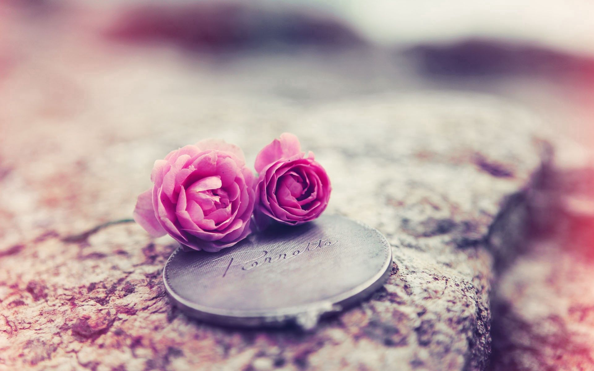 Download mobile wallpaper Medallions, Miscellaneous, Miscellanea, Flowers, Couple, Pair, Roses for free.
