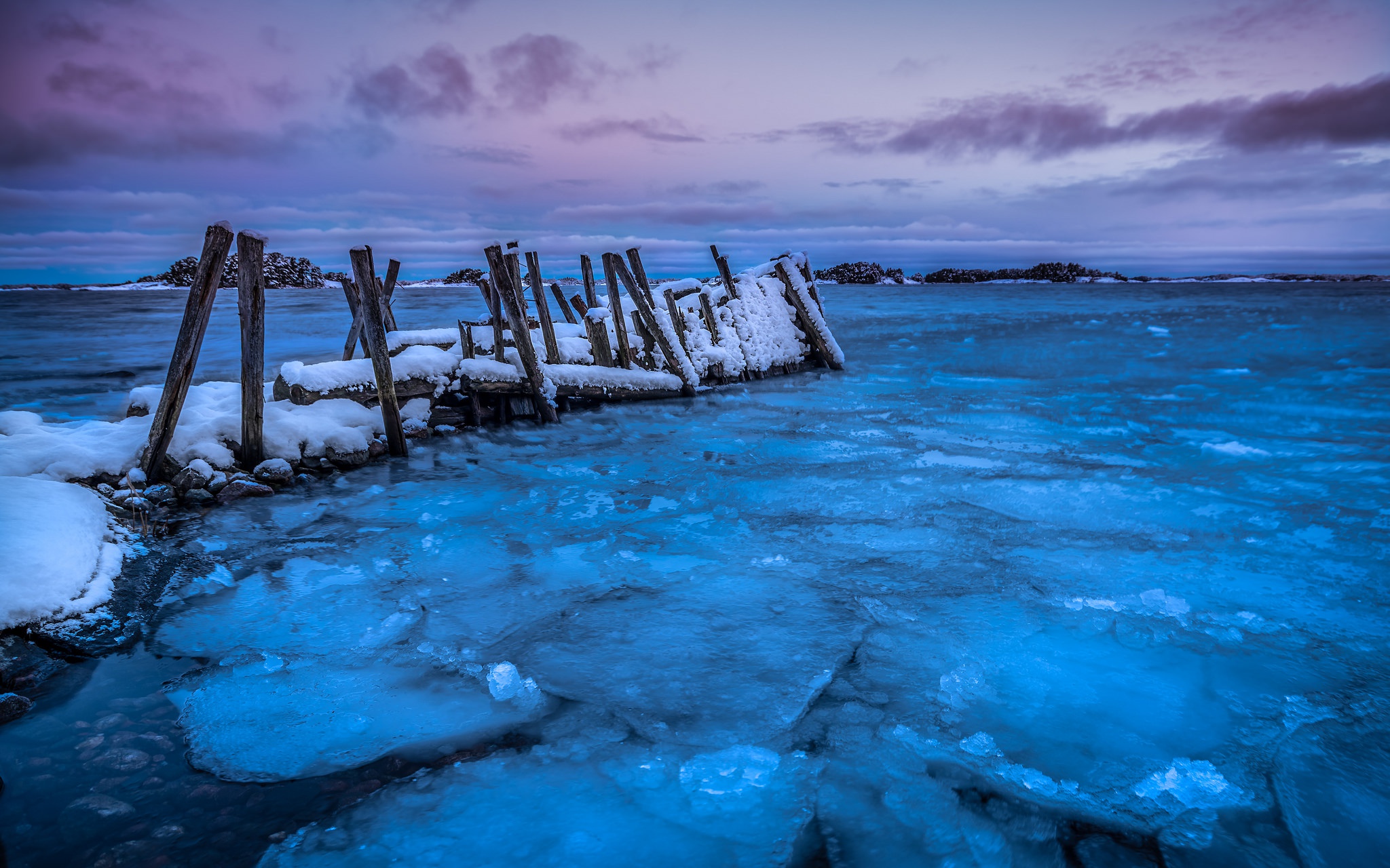 PCデスクトップに冬, 自然, 氷, 湖, 地平線, 青い, 地球, 凍った画像を無料でダウンロード