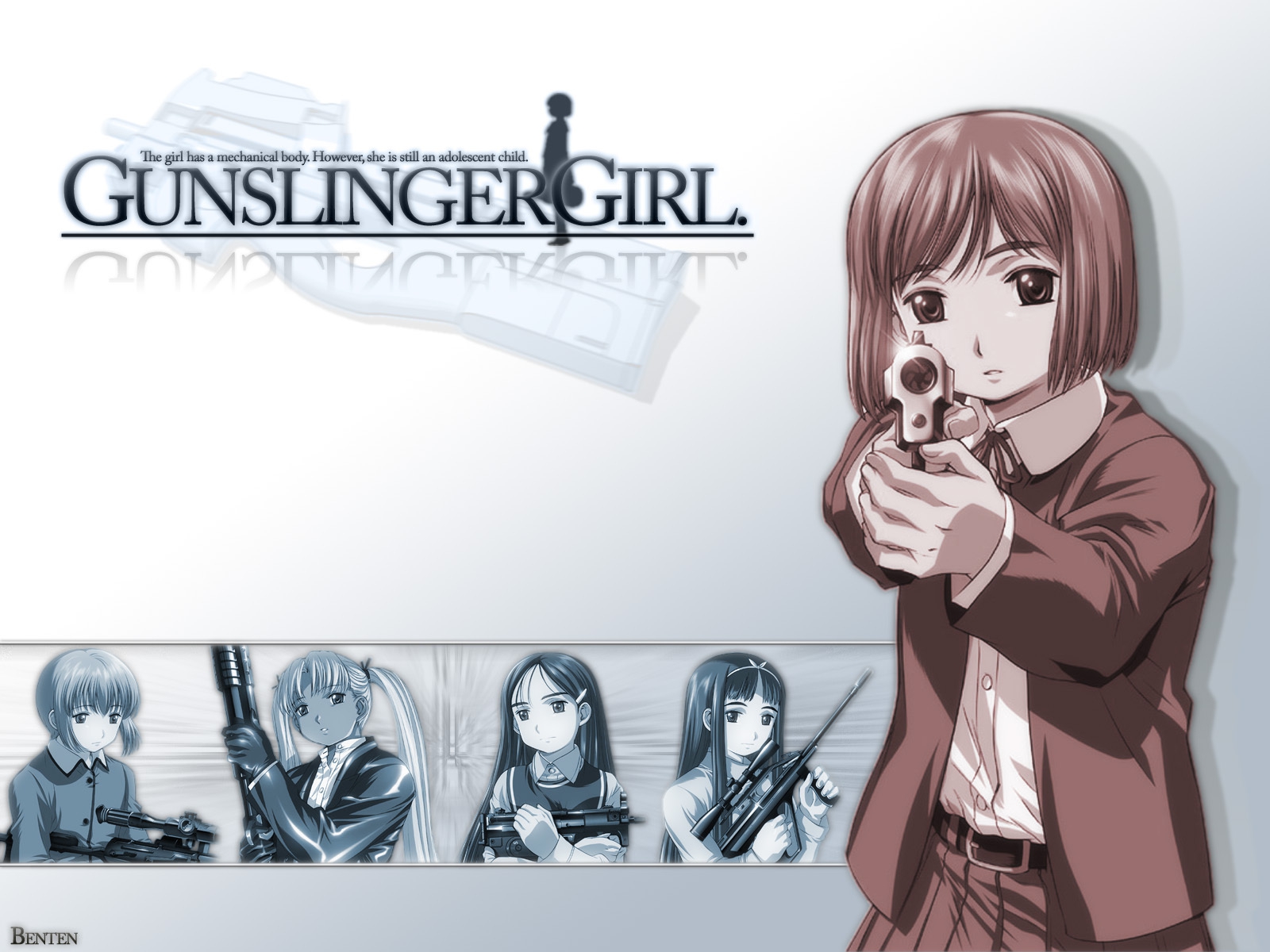 Handy-Wallpaper Animes, Gunslinger Girl kostenlos herunterladen.