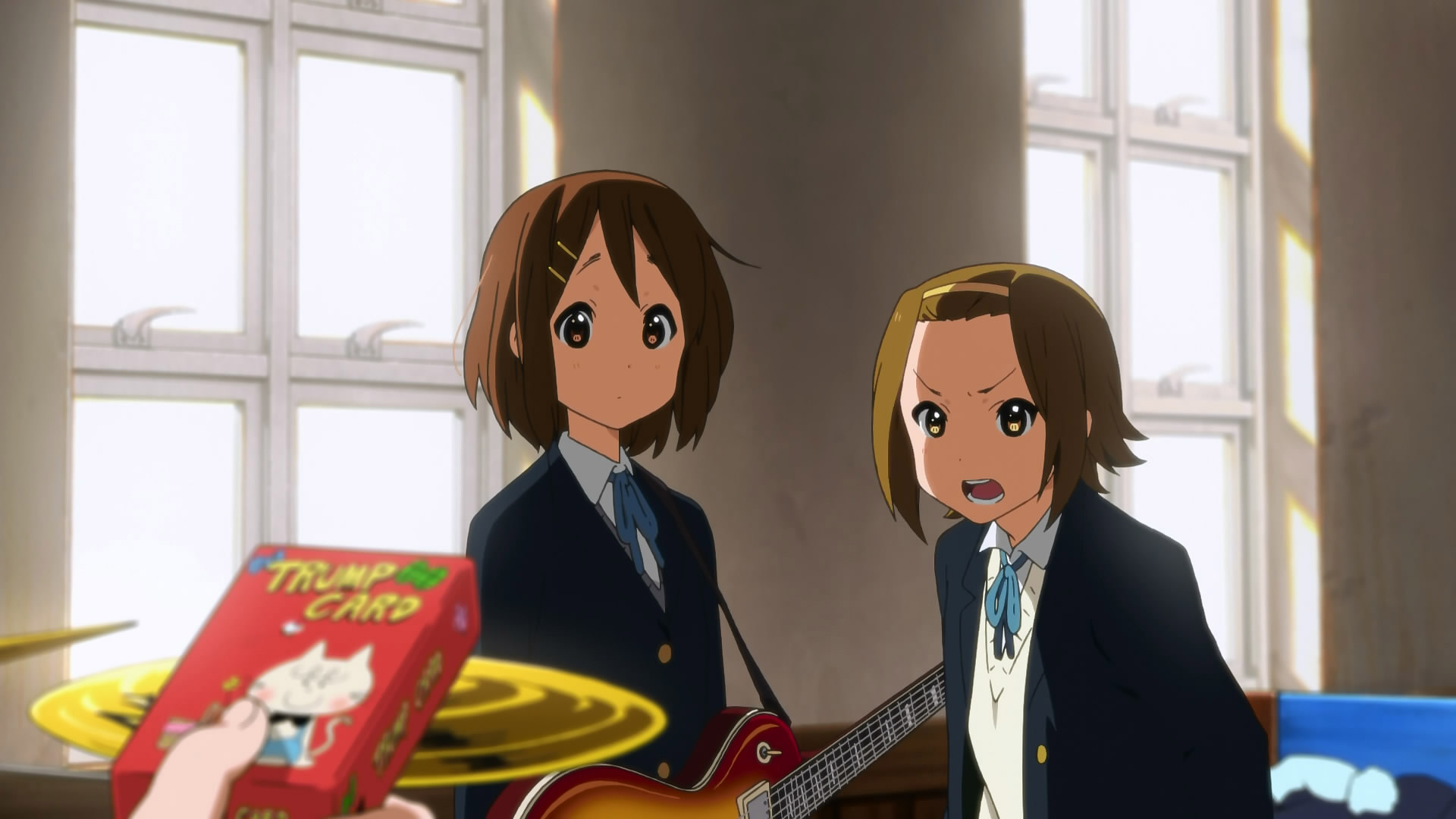 Laden Sie das Animes, K On!, Ritsu Tainaka, Yui Hirasawa-Bild kostenlos auf Ihren PC-Desktop herunter