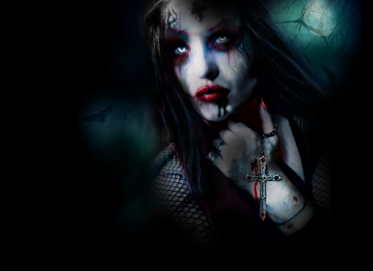 1435270 descargar imagen gótico, oscuro, vampiro, cruz: fondos de pantalla y protectores de pantalla gratis