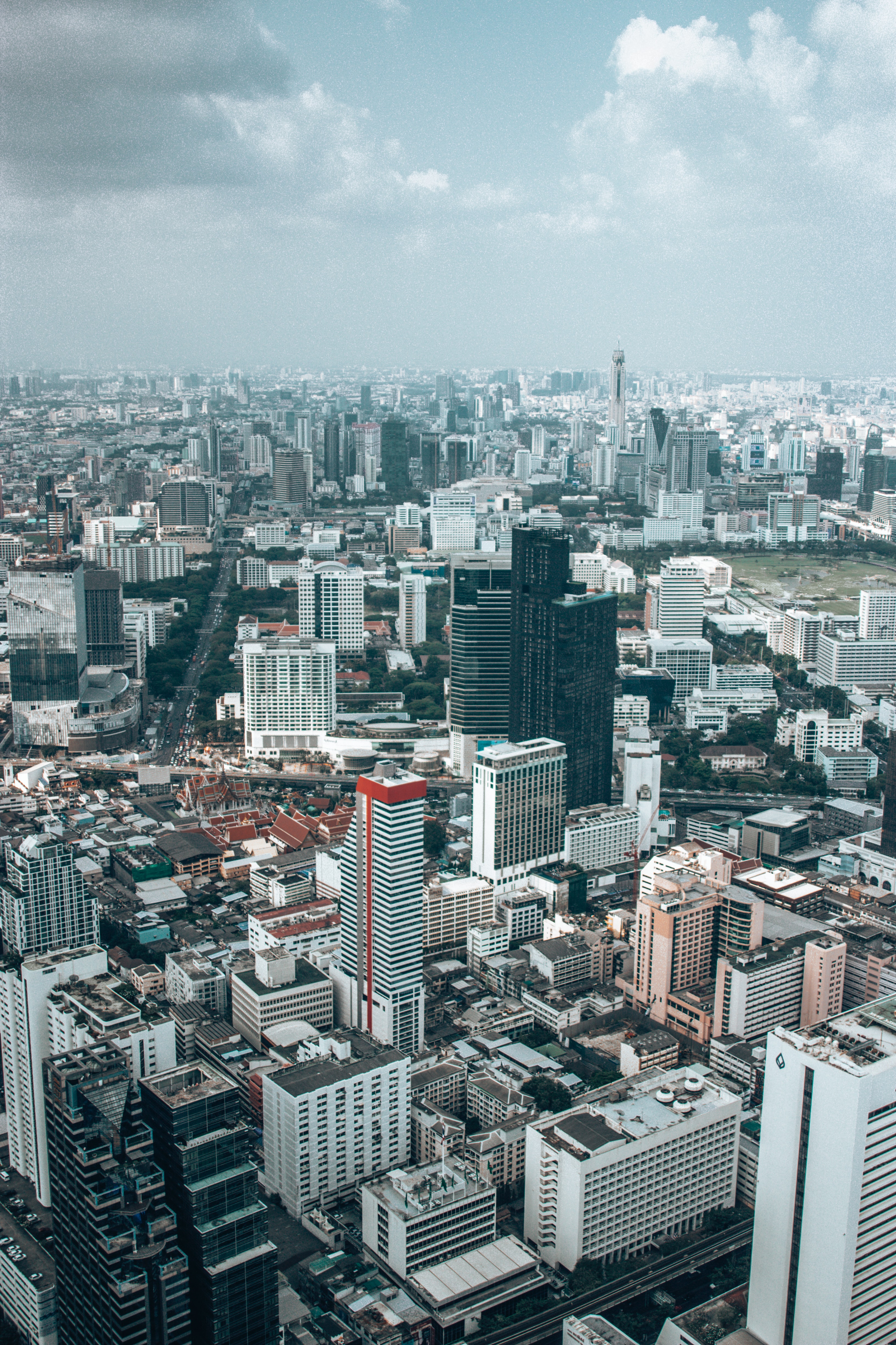 Скачать обои бесплатно Таиланд, Здания, Вид Сверху, Бангкок, Город, Города, Архитектура картинка на рабочий стол ПК