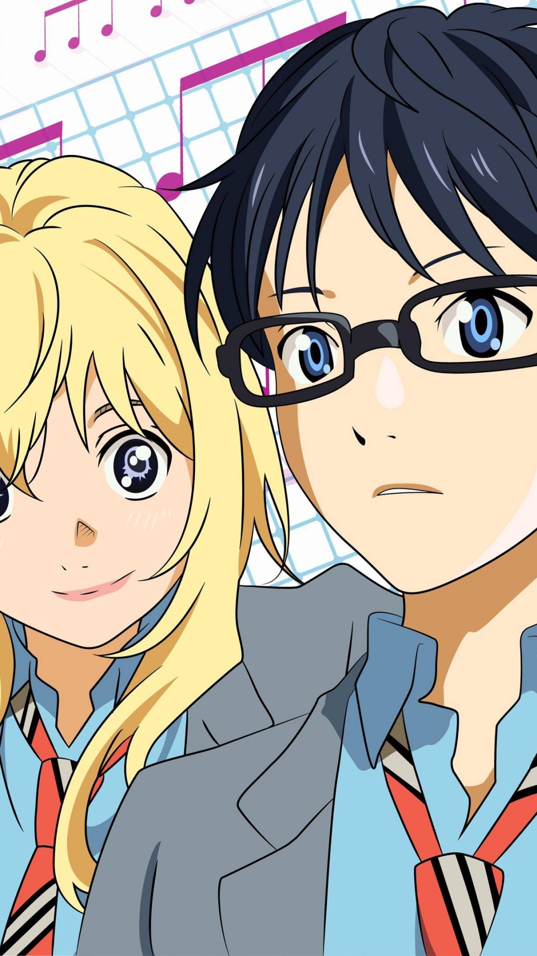Handy-Wallpaper Animes, Kousei Arima, Kaori Miyazono, Ihre Lüge Im April kostenlos herunterladen.