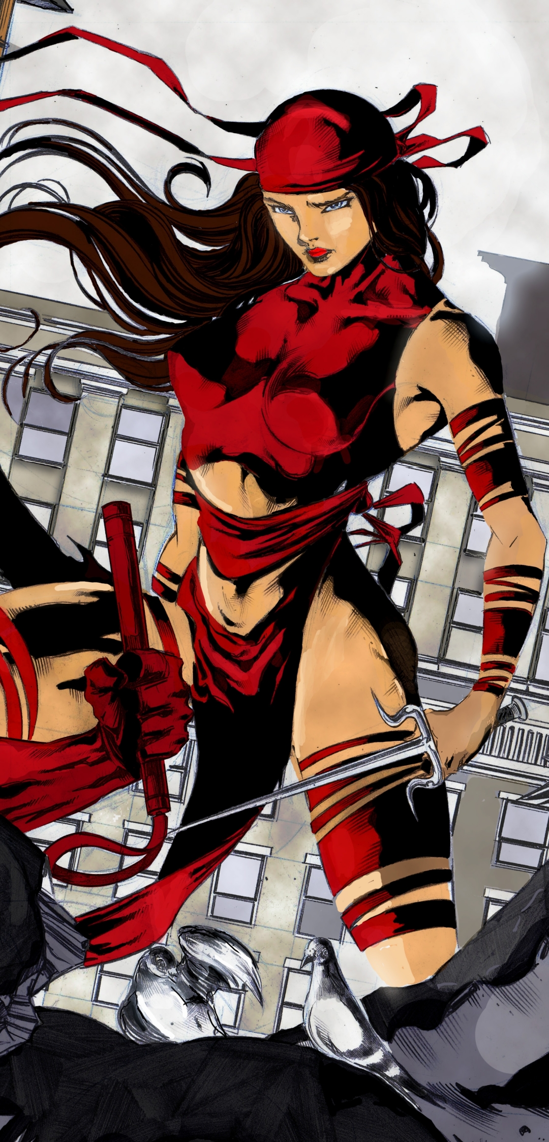 Téléchargez des papiers peints mobile Bande Dessinées, Elektra (Marvel Comics), Daredevil gratuitement.