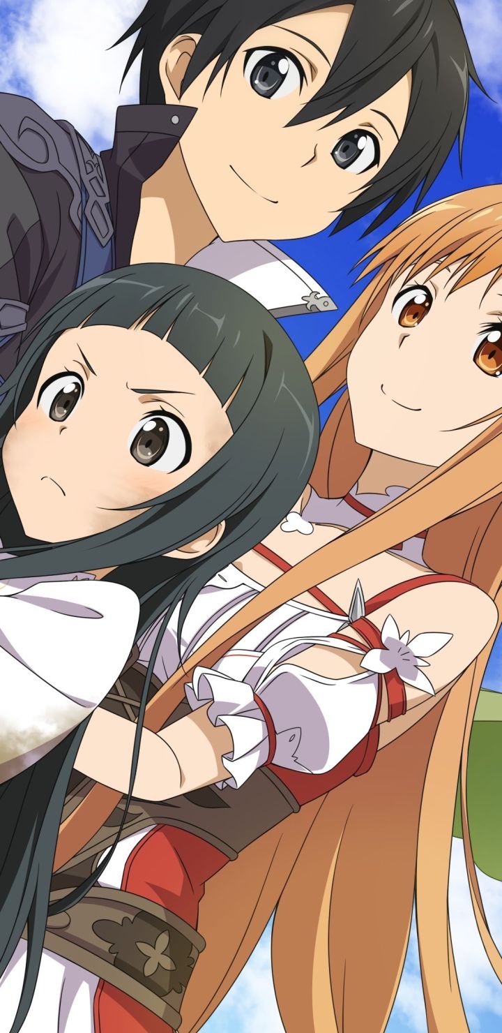 Baixar papel de parede para celular de Anime, Sword Art Online, Asuna Yuuki, Kirito (Sword Art Online), Yui (Sword Art Online) gratuito.