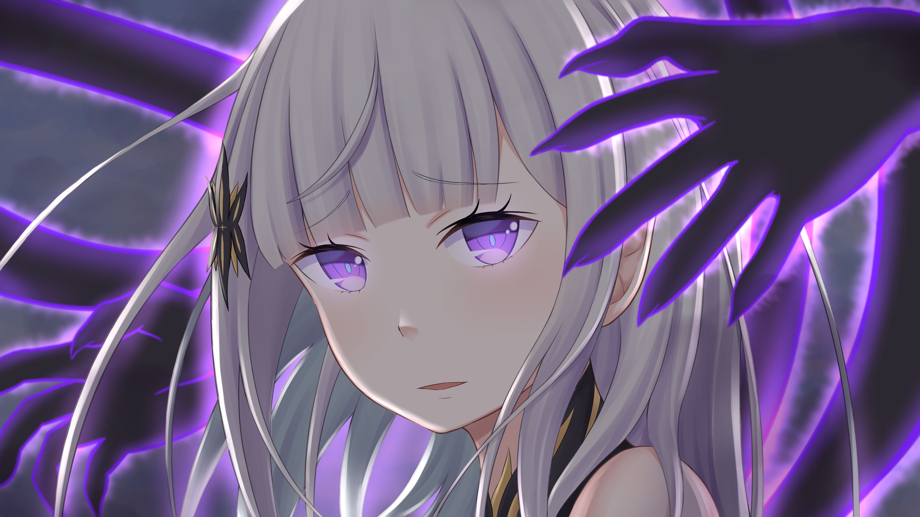 Laden Sie das Animes, Emilia (Re: Zero), Re:zero Das Leben In Einer Anderen Welt Beginnen-Bild kostenlos auf Ihren PC-Desktop herunter