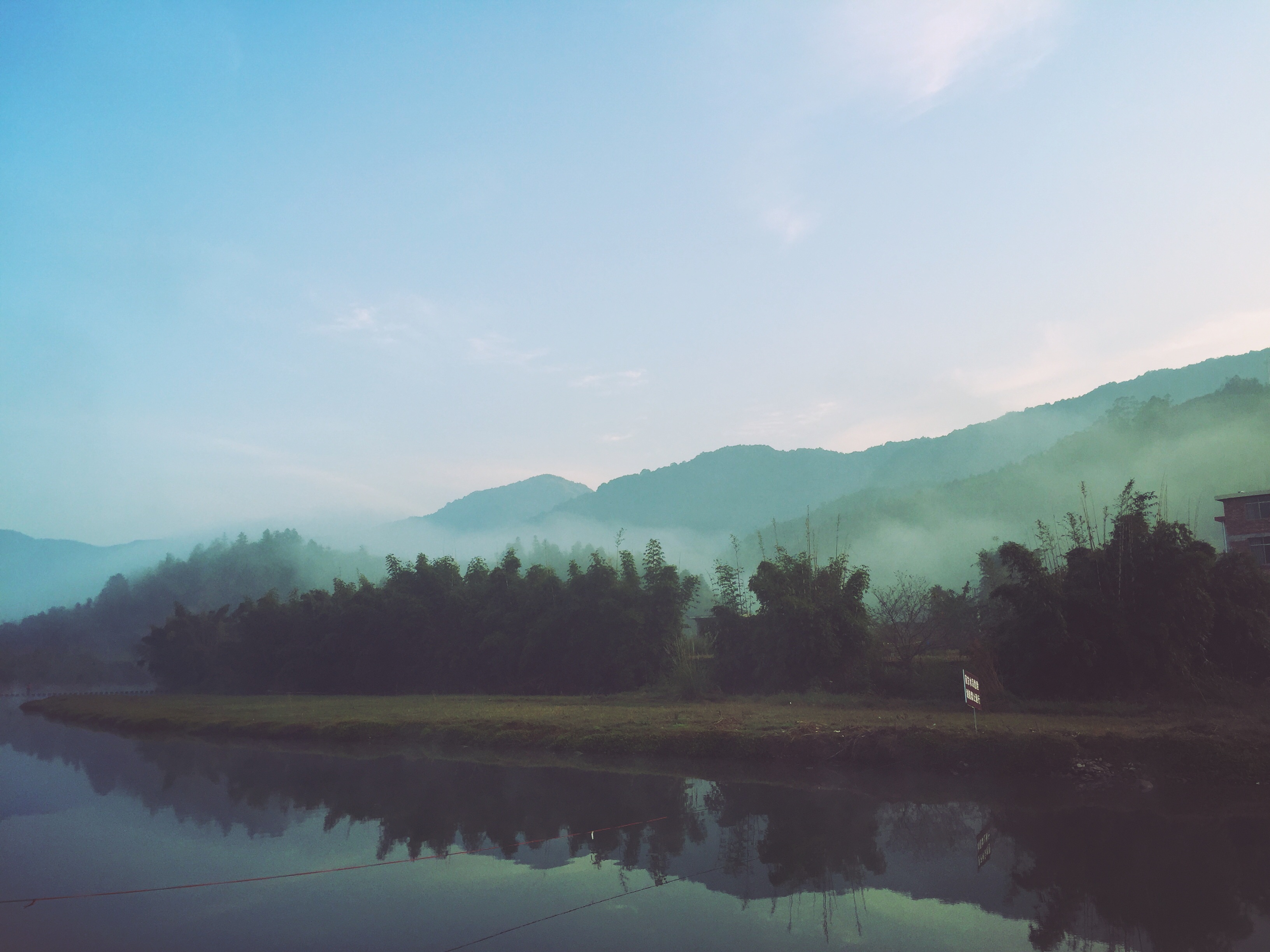 PCデスクトップに自然, 霧, 川, 朝画像を無料でダウンロード