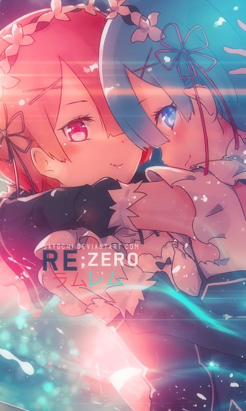 Baixar papel de parede para celular de Anime, Abraço, Re:zero Começando A Vida Em Outro Mundo, Ram (Re:zero), Rem (Re:zero) gratuito.