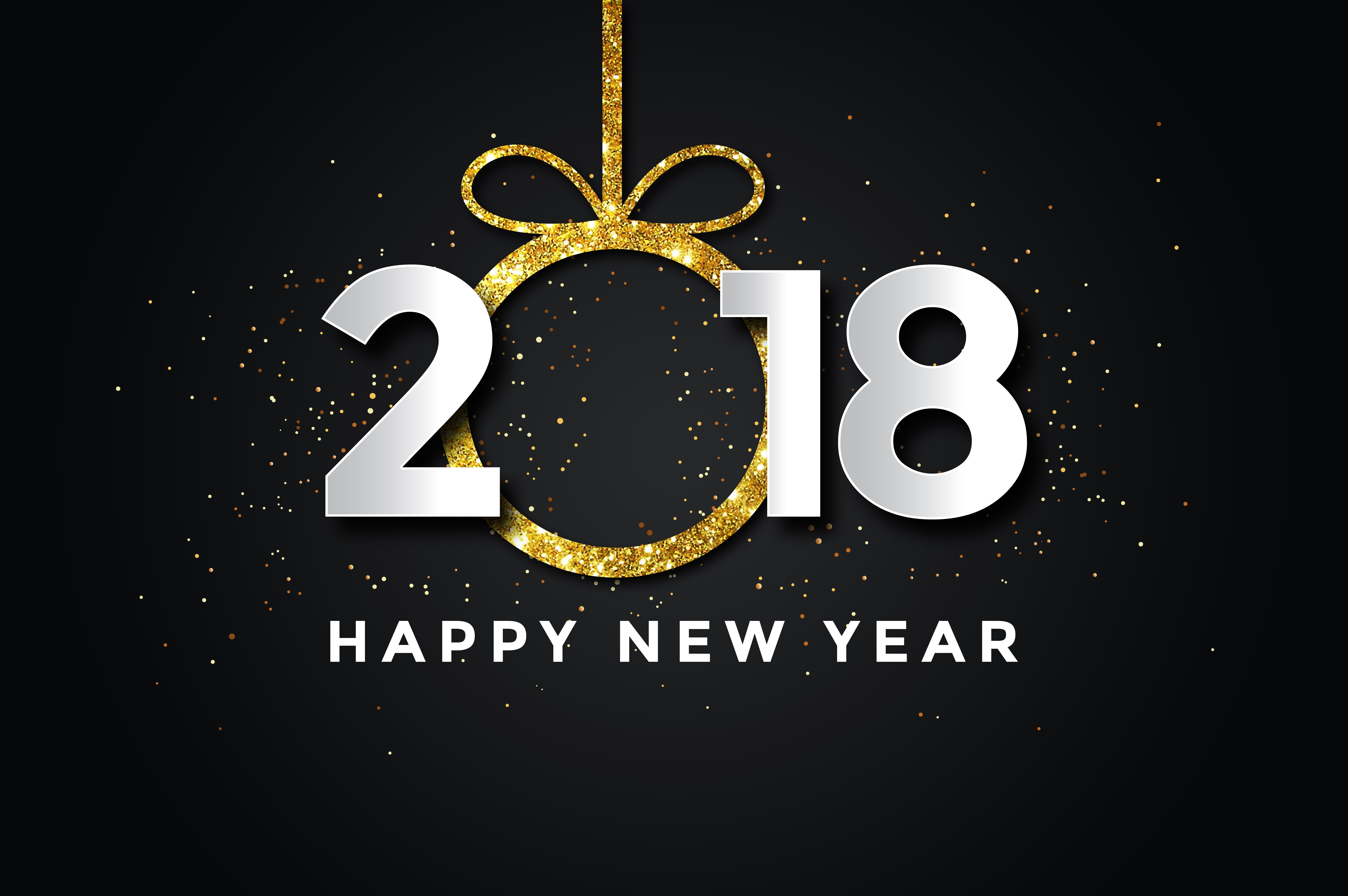 875488 Hintergrundbild herunterladen feiertage, neujahr 2018, frohes neues jahr, neujahr - Bildschirmschoner und Bilder kostenlos
