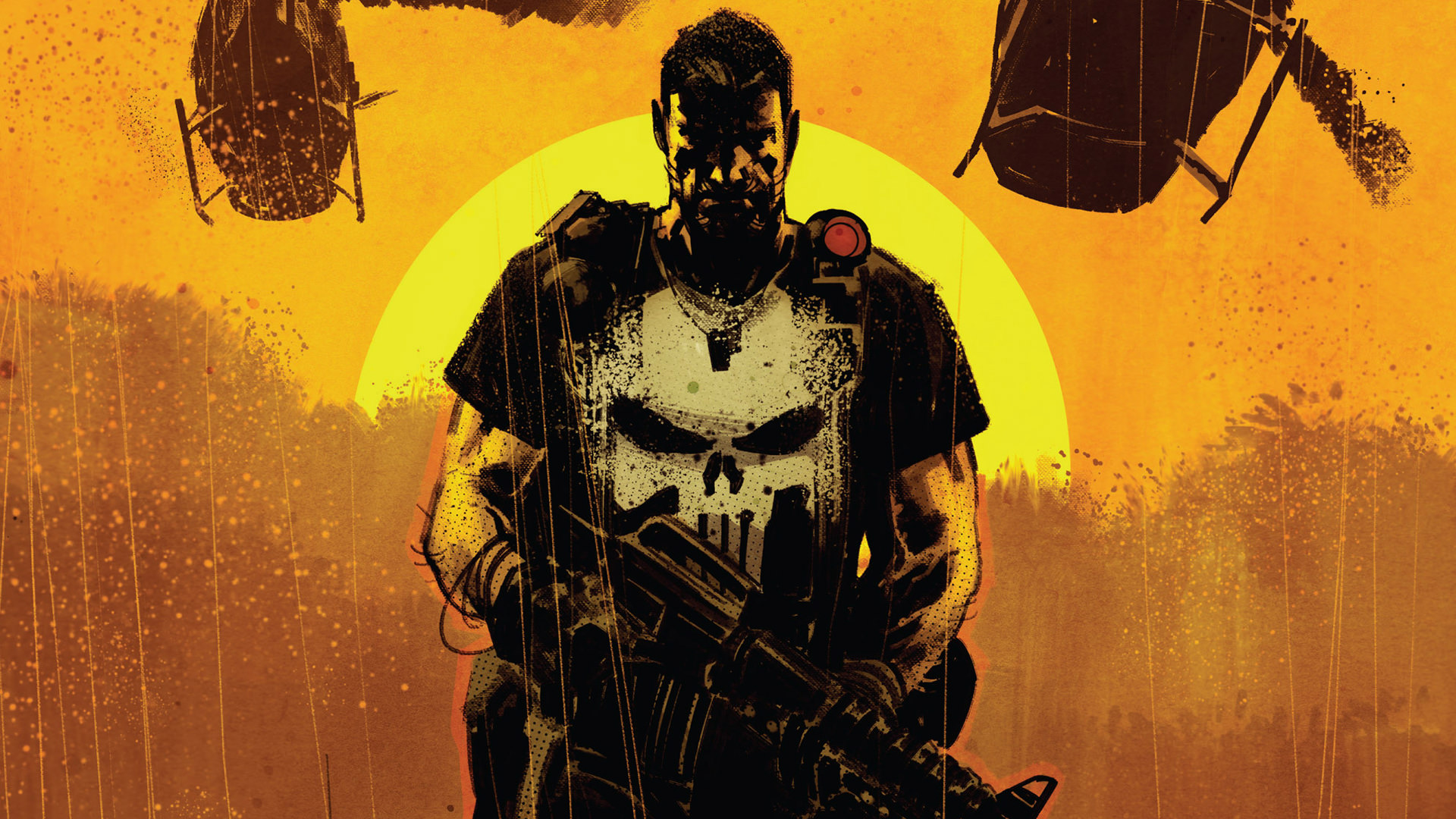 Handy-Wallpaper Sonne, Comics, Marvel's The Punisher kostenlos herunterladen.