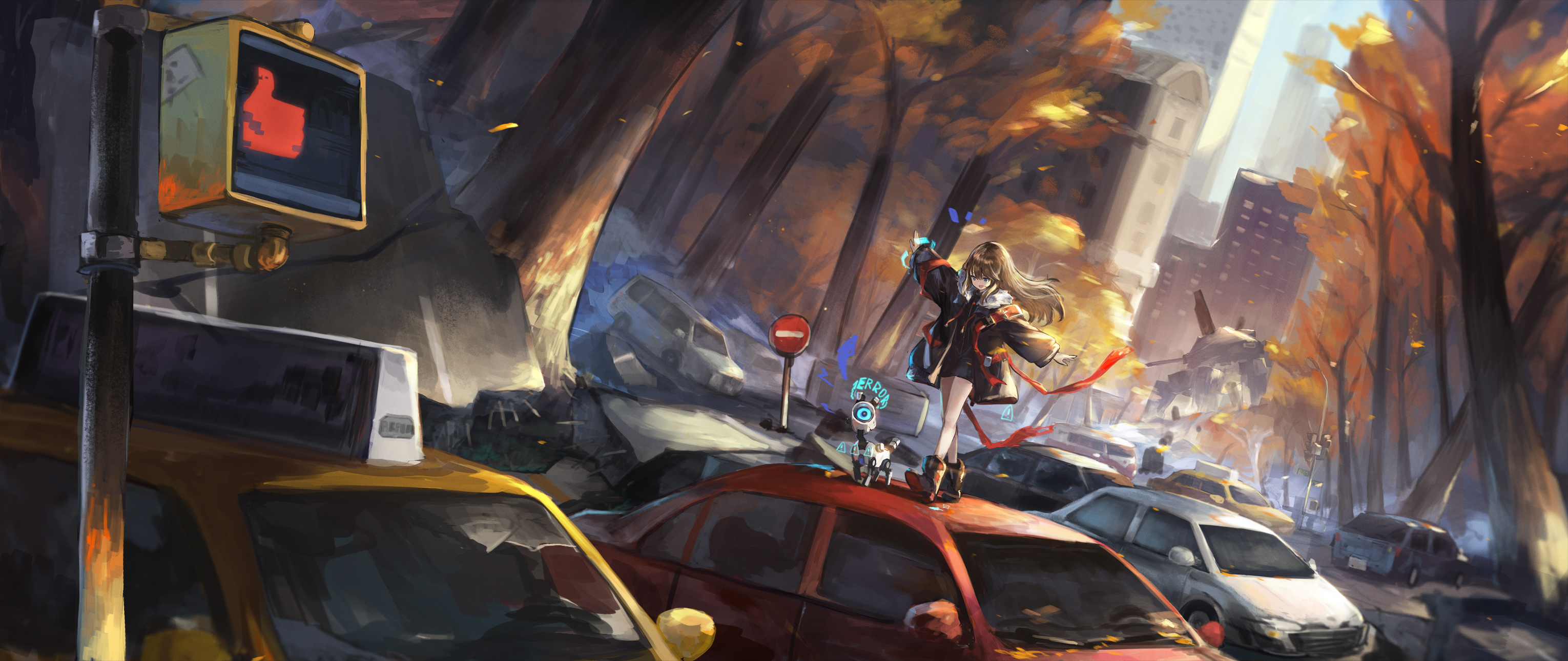 Download mobile wallpaper Anime, Girl, Robot, Post Apocalyptic for free.