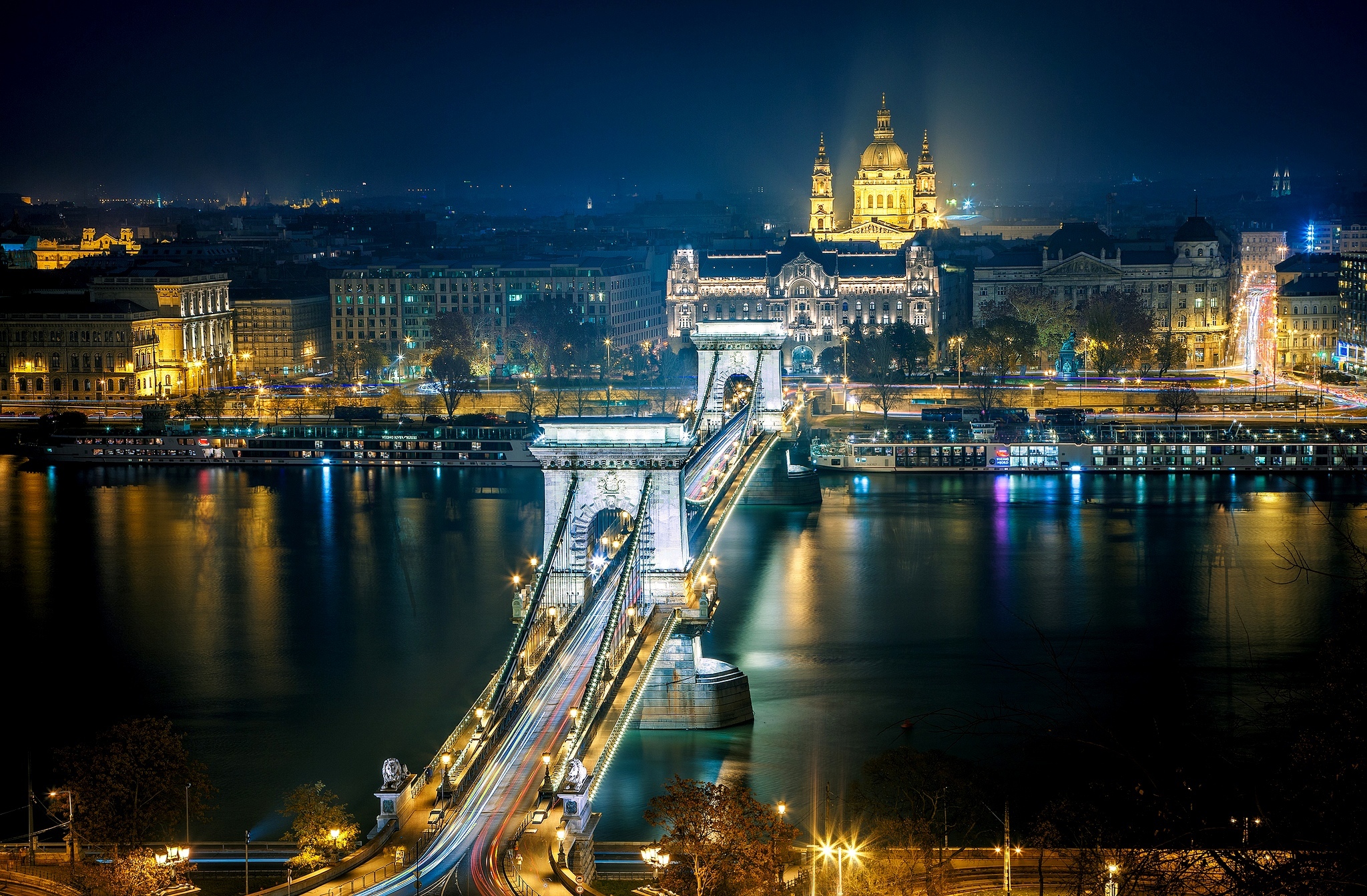 288567 завантажити шпалери створено людиною, ланцюговий міст, будапешт, угорщина, мости - заставки і картинки безкоштовно
