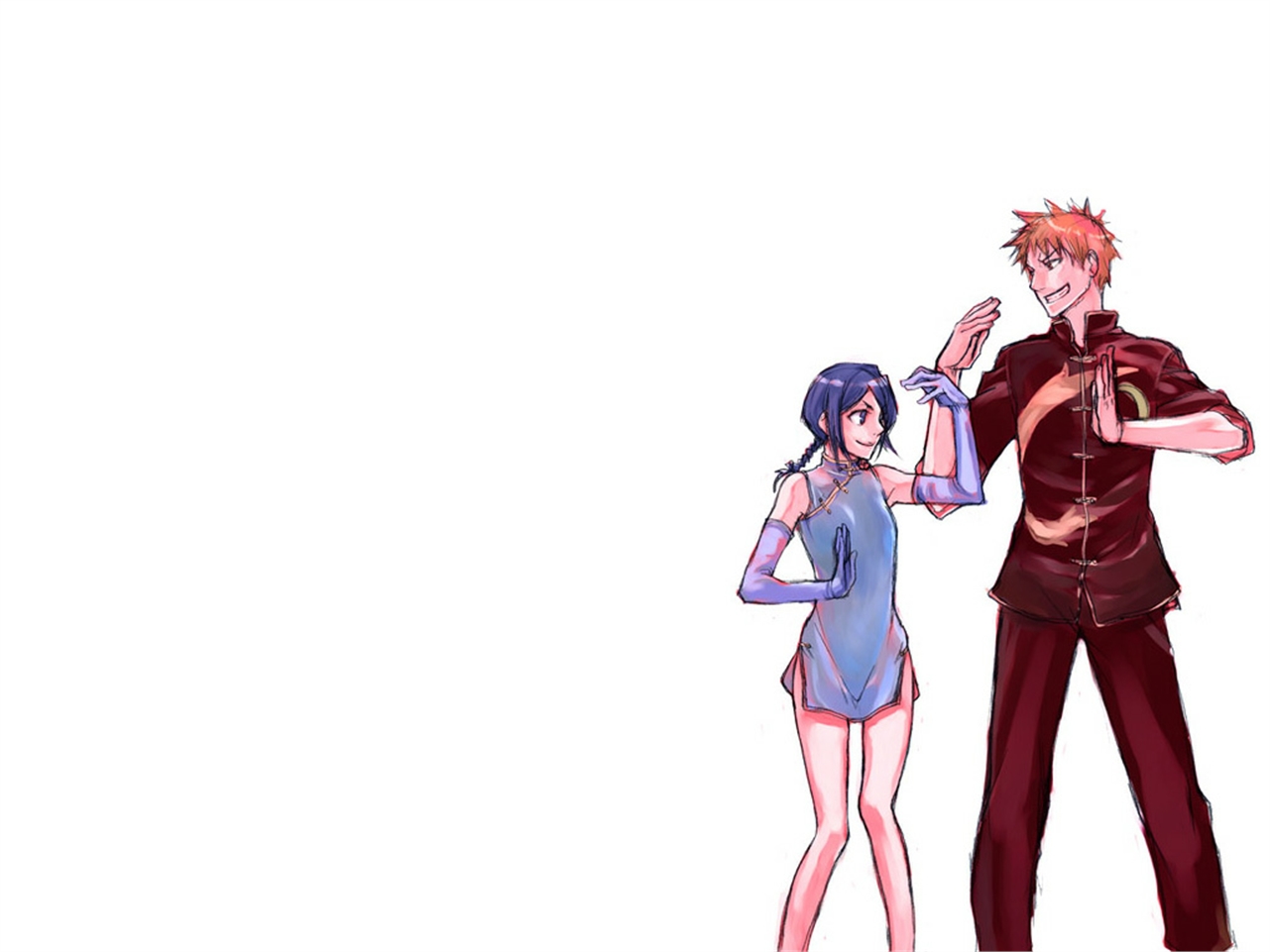 Download mobile wallpaper Anime, Bleach, Rukia Kuchiki, Ichigo Kurosaki for free.