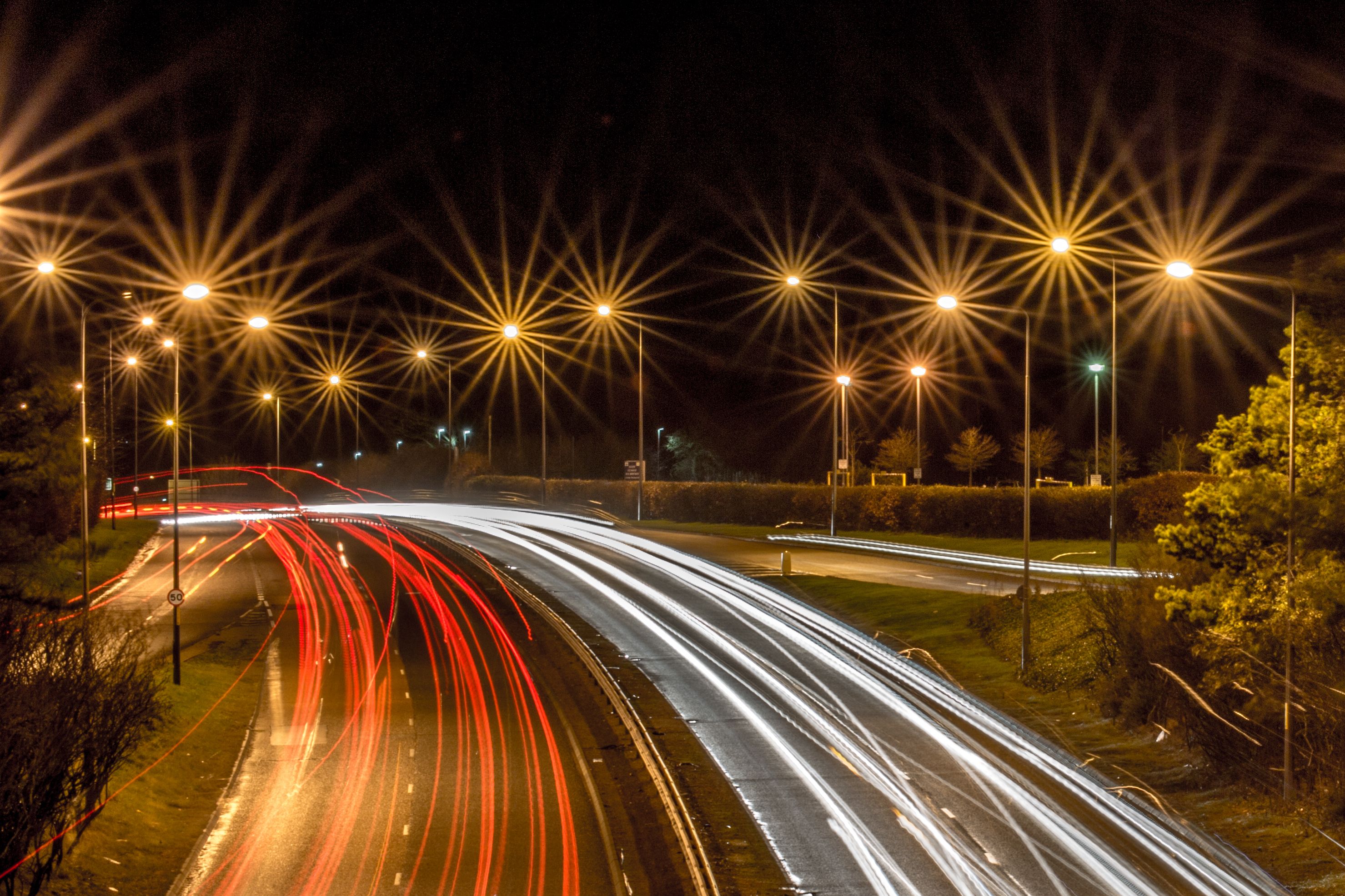 Download mobile wallpaper Light, Road, Photography, Time Lapse for free.