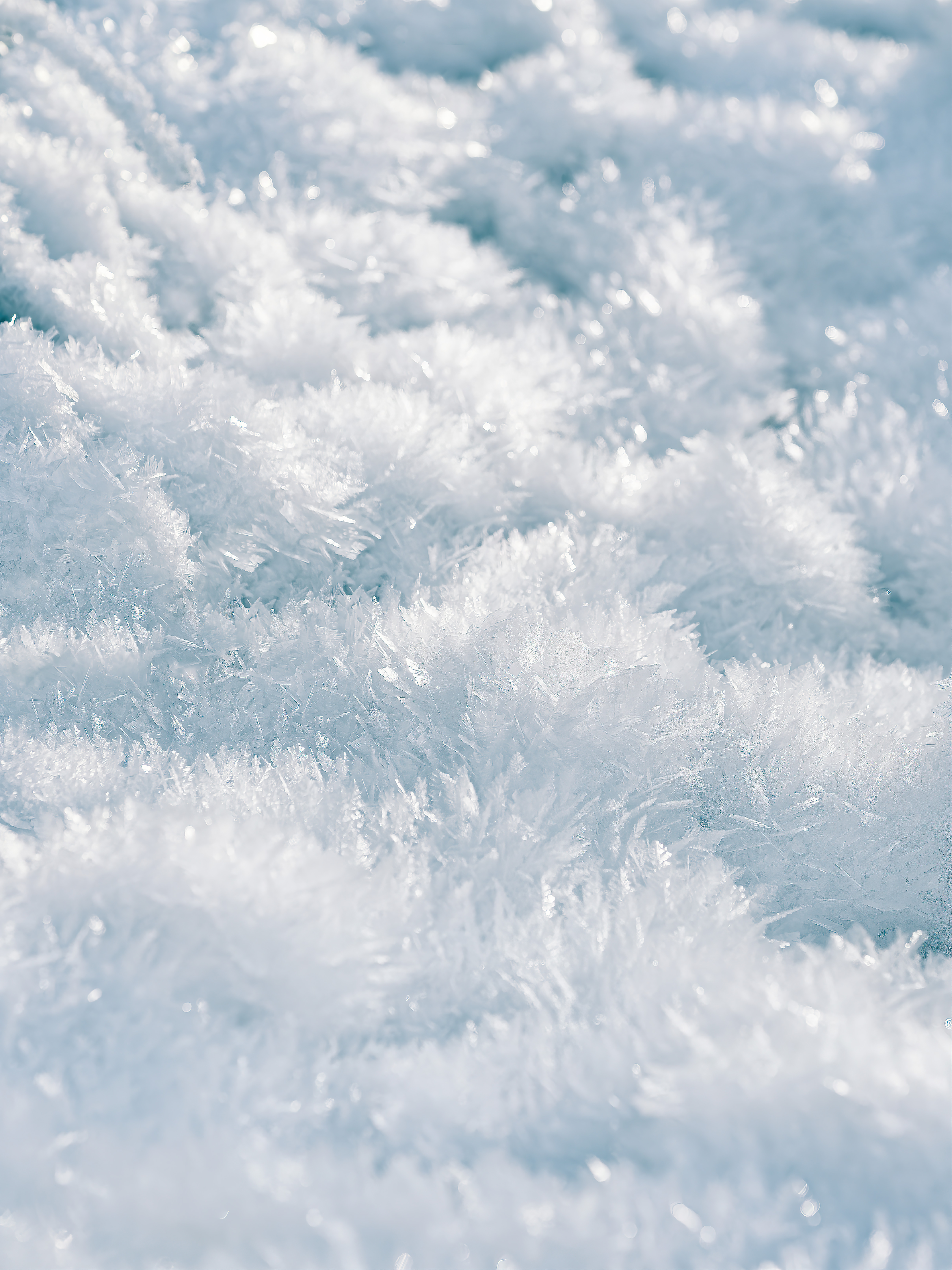 crystals, snow, white, macro