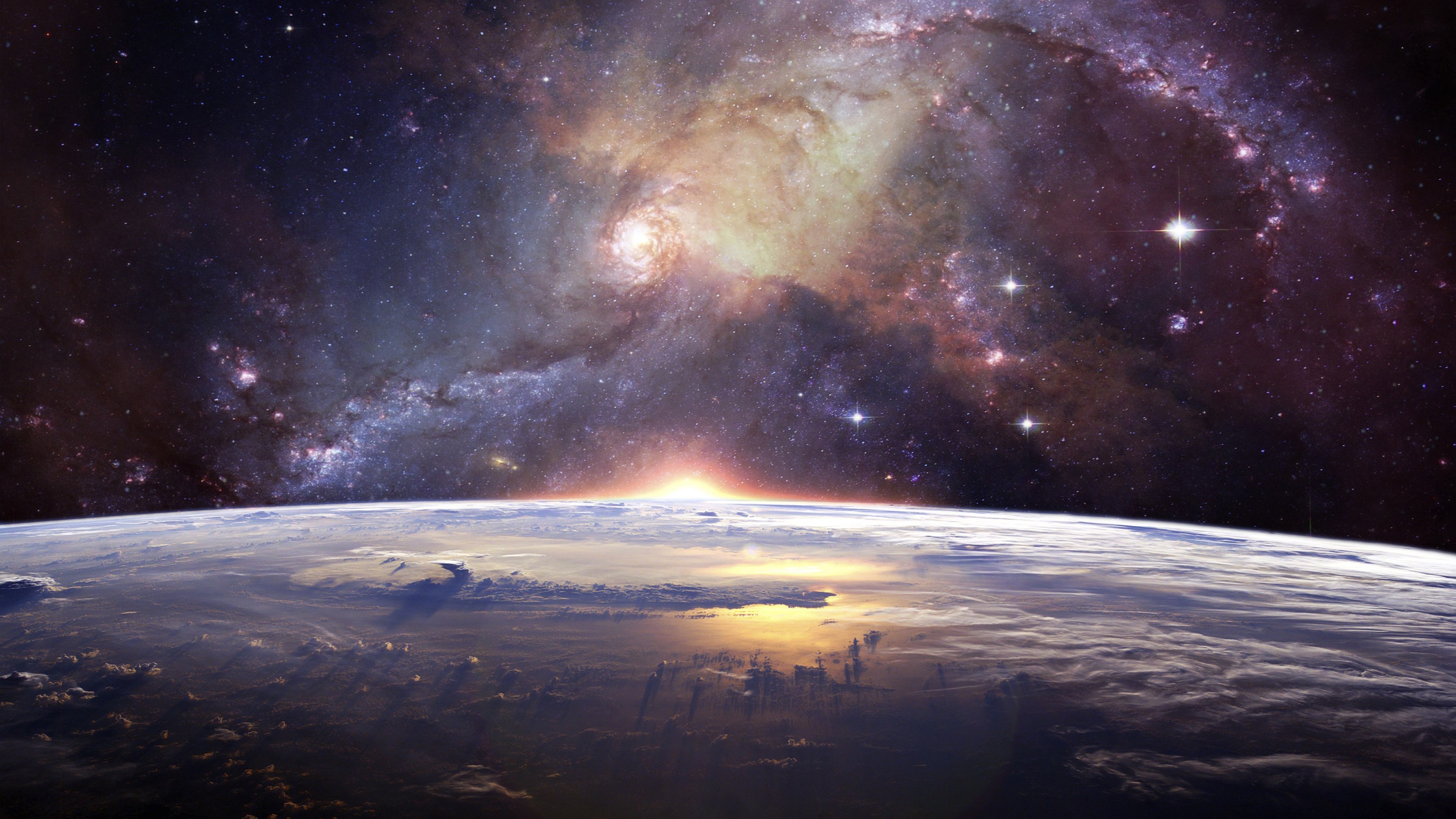 Free download wallpaper Stars, Galaxy, Space, Sci Fi, Planetscape on your PC desktop