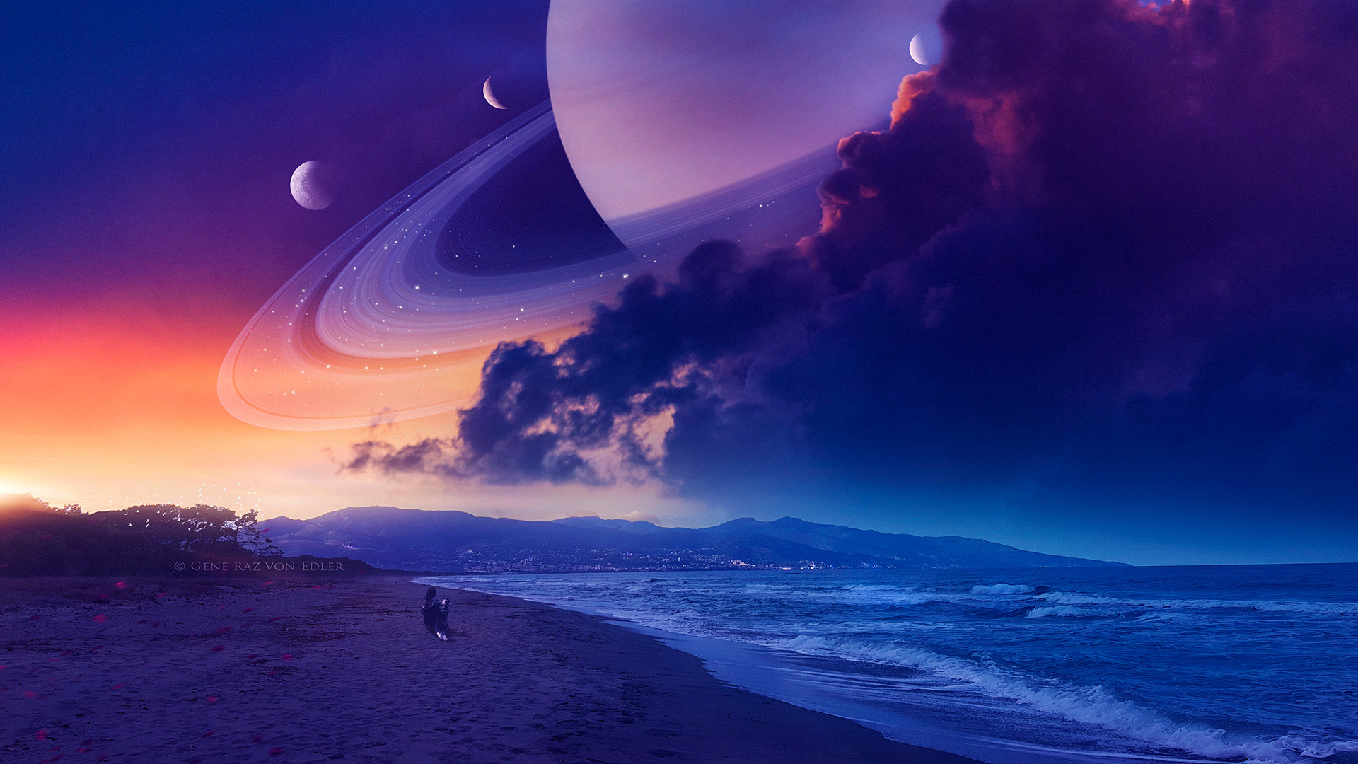 Handy-Wallpaper Landschaft, Science Fiction kostenlos herunterladen.