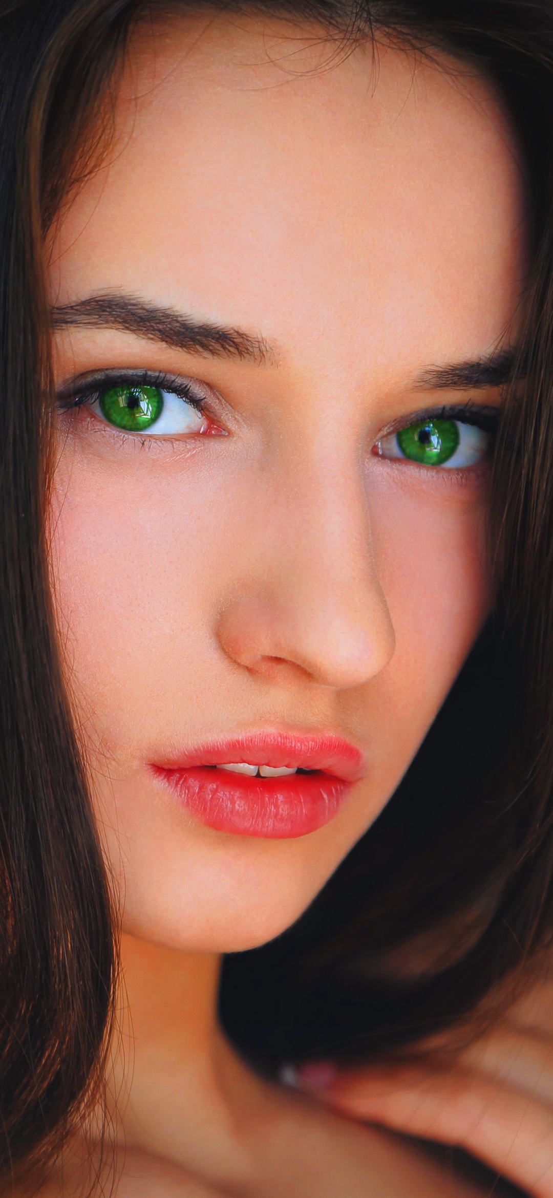 Download mobile wallpaper Face, Model, Women, Green Eyes for free.