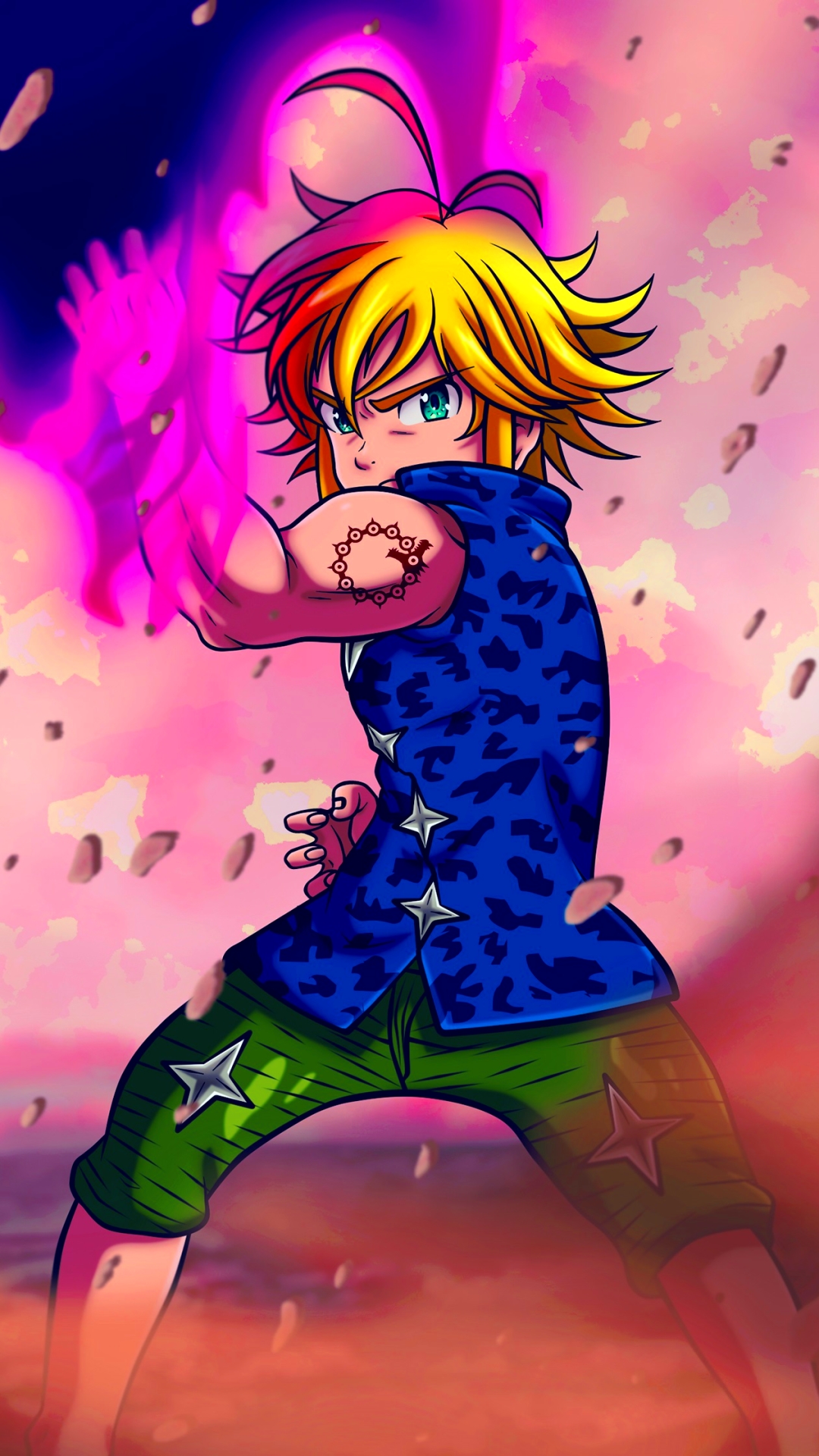 Download mobile wallpaper Anime, Blonde, Green Eyes, The Seven Deadly Sins, Meliodas (The Seven Deadly Sins) for free.