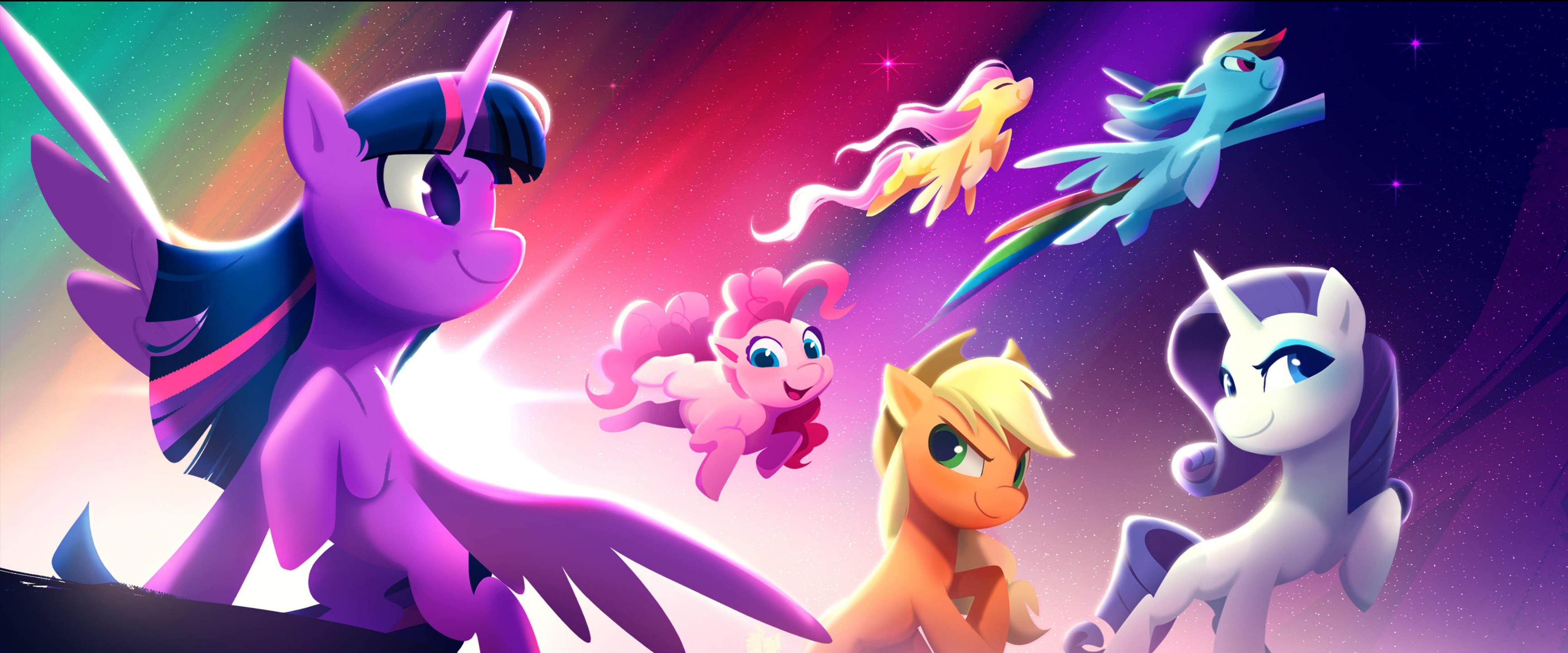 movie, my little pony: a new generation, applejack (my little pony), fluttershy (my little pony), pinkie pie, rainbow dash, rarity (my little pony), twilight sparkle, my little pony