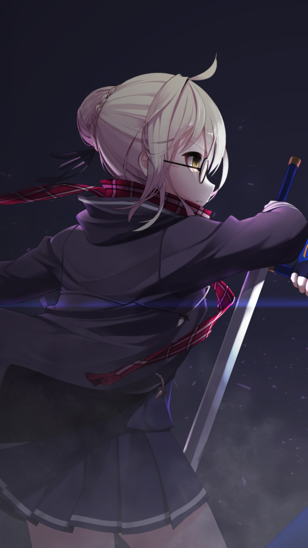 Download mobile wallpaper Anime, Glasses, Saber (Fate Series), Fate/grand Order, Heroine X, Fate Series for free.