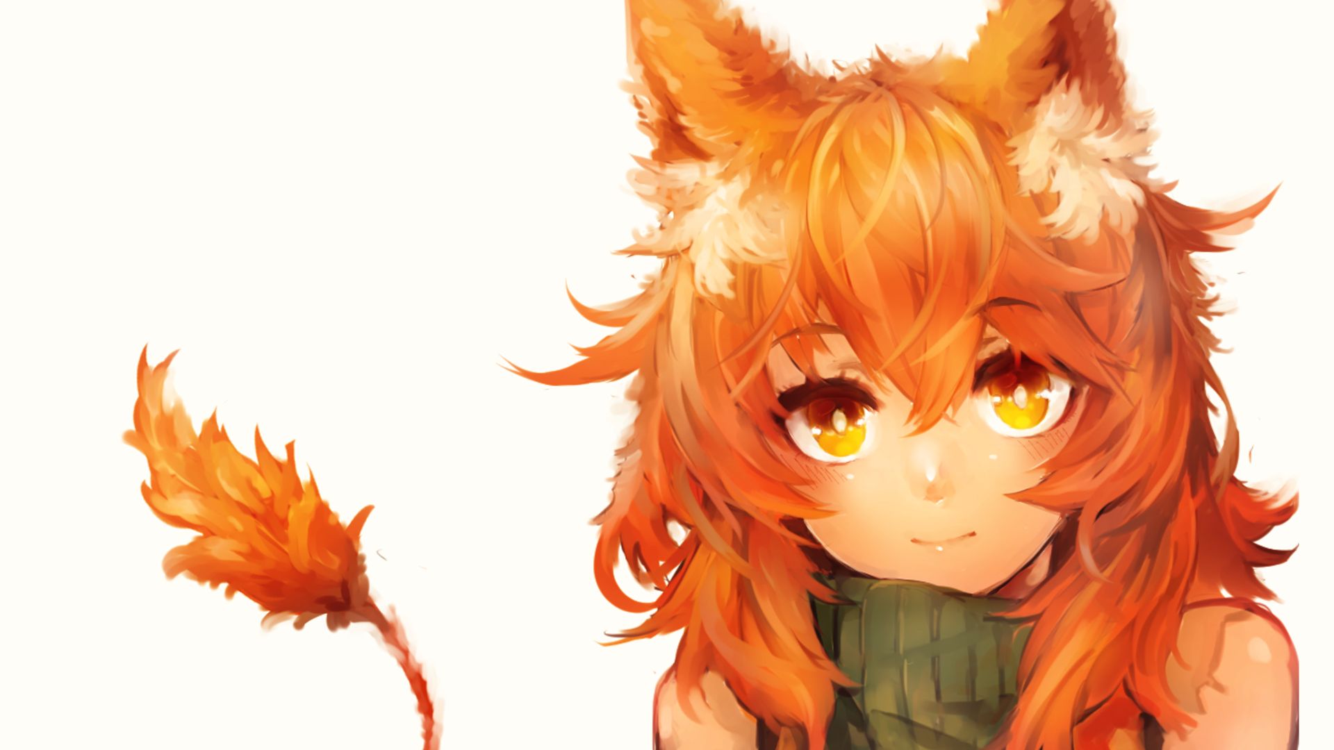 Download mobile wallpaper Anime, Tail, Original, Red Hair, Animal Ears for free.