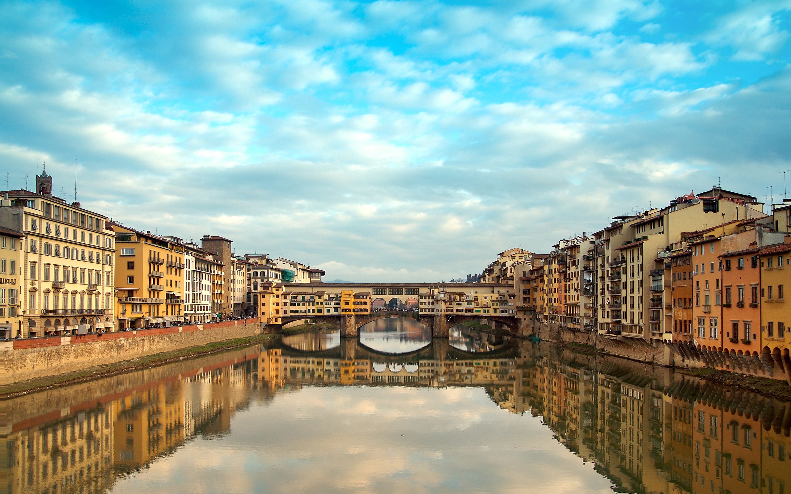 italy, cities, florence, ponte vecchio, new year's eve
