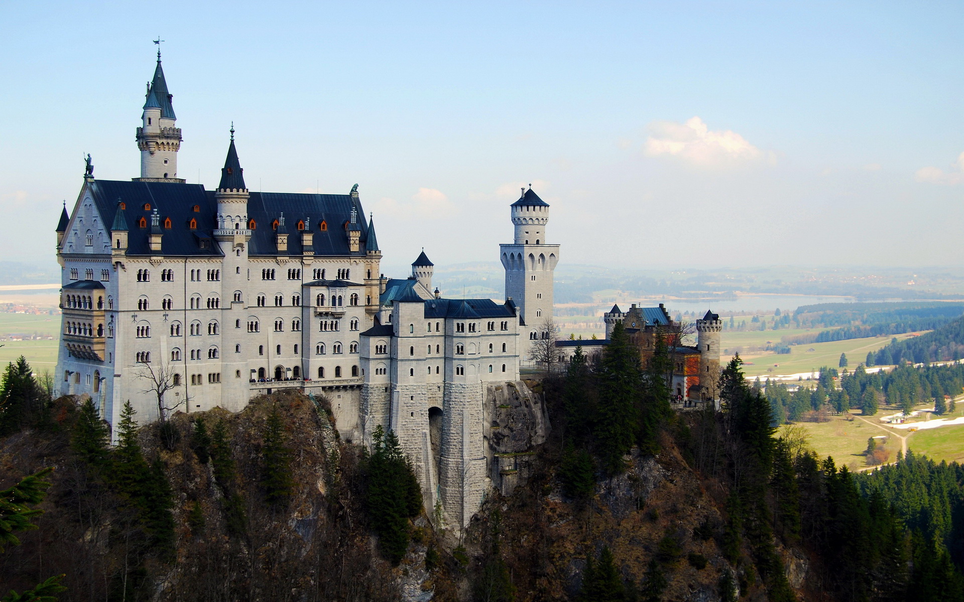 Laden Sie das Schloss Neuschwanstein, Menschengemacht-Bild kostenlos auf Ihren PC-Desktop herunter