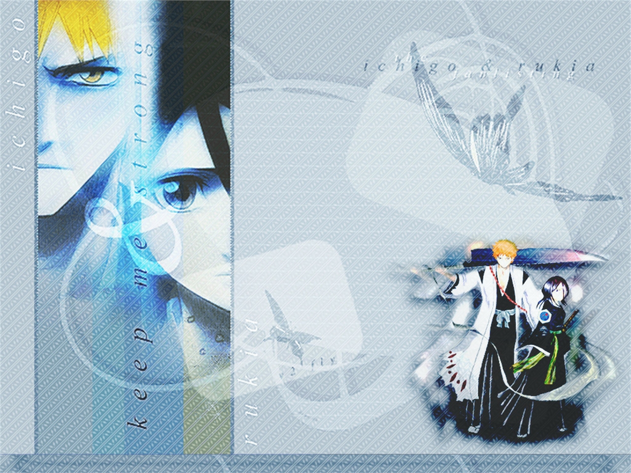 Free download wallpaper Anime, Bleach, Rukia Kuchiki, Ichigo Kurosaki on your PC desktop