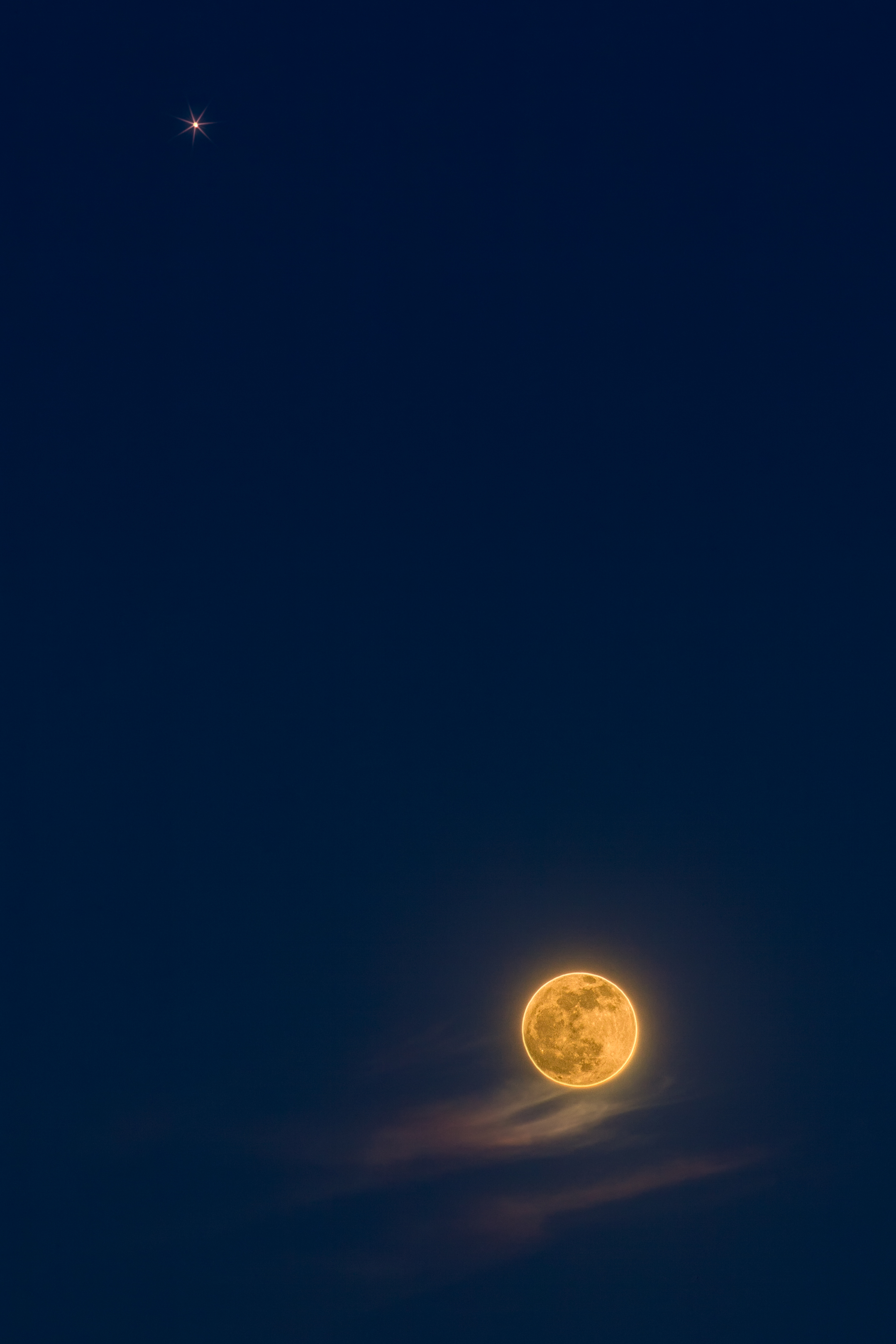 night, universe, moon, sky phone background