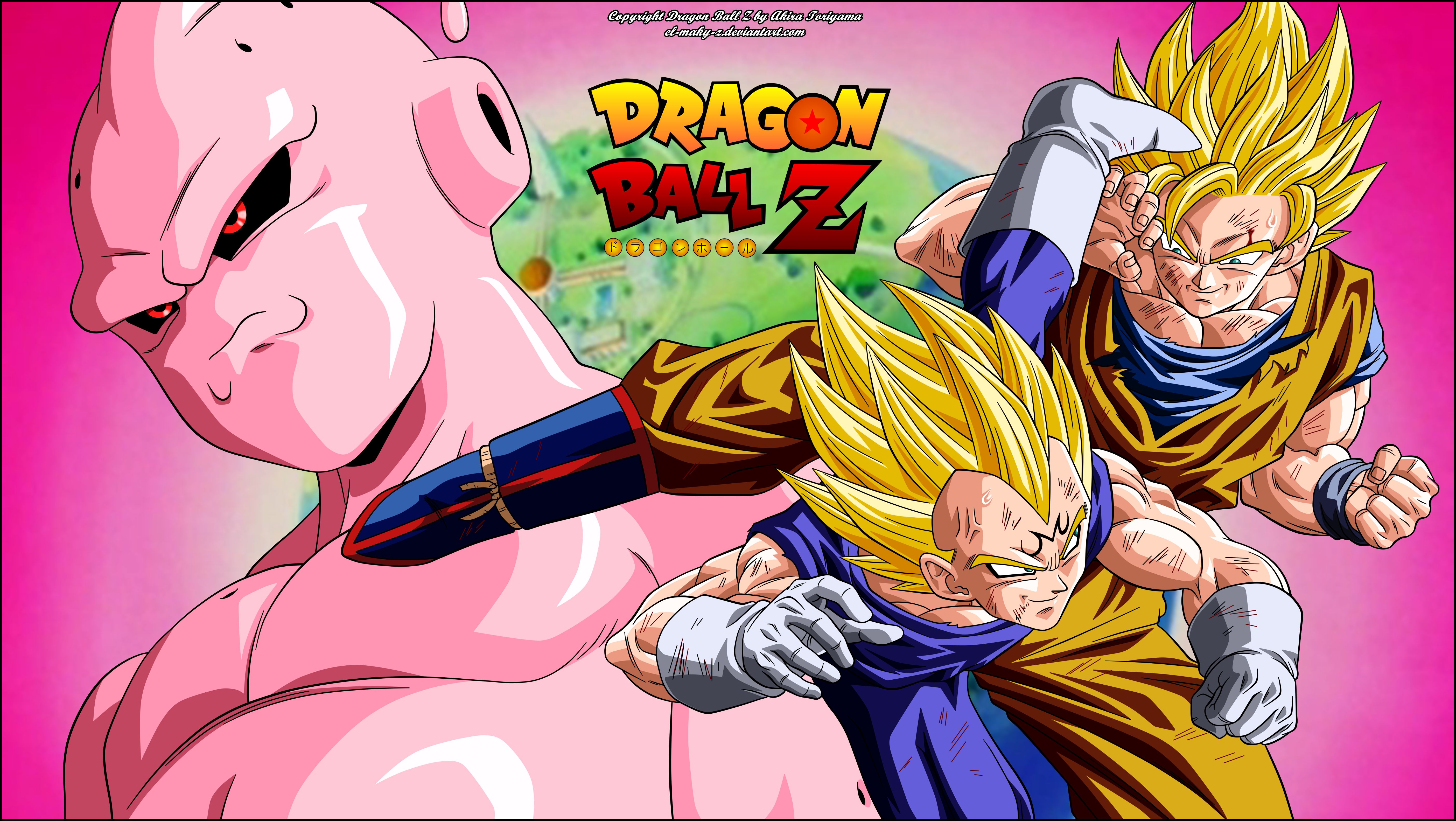 Handy-Wallpaper Animes, Son Goku, Dragonball Z, Dragon Ball: Doragon Bôru, Vegeta (Dragon Ball), Majin Buu kostenlos herunterladen.