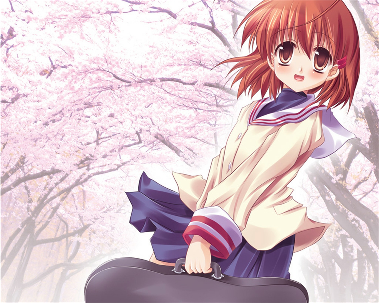 Handy-Wallpaper Animes, Clannad, Nagisa Furukawa kostenlos herunterladen.