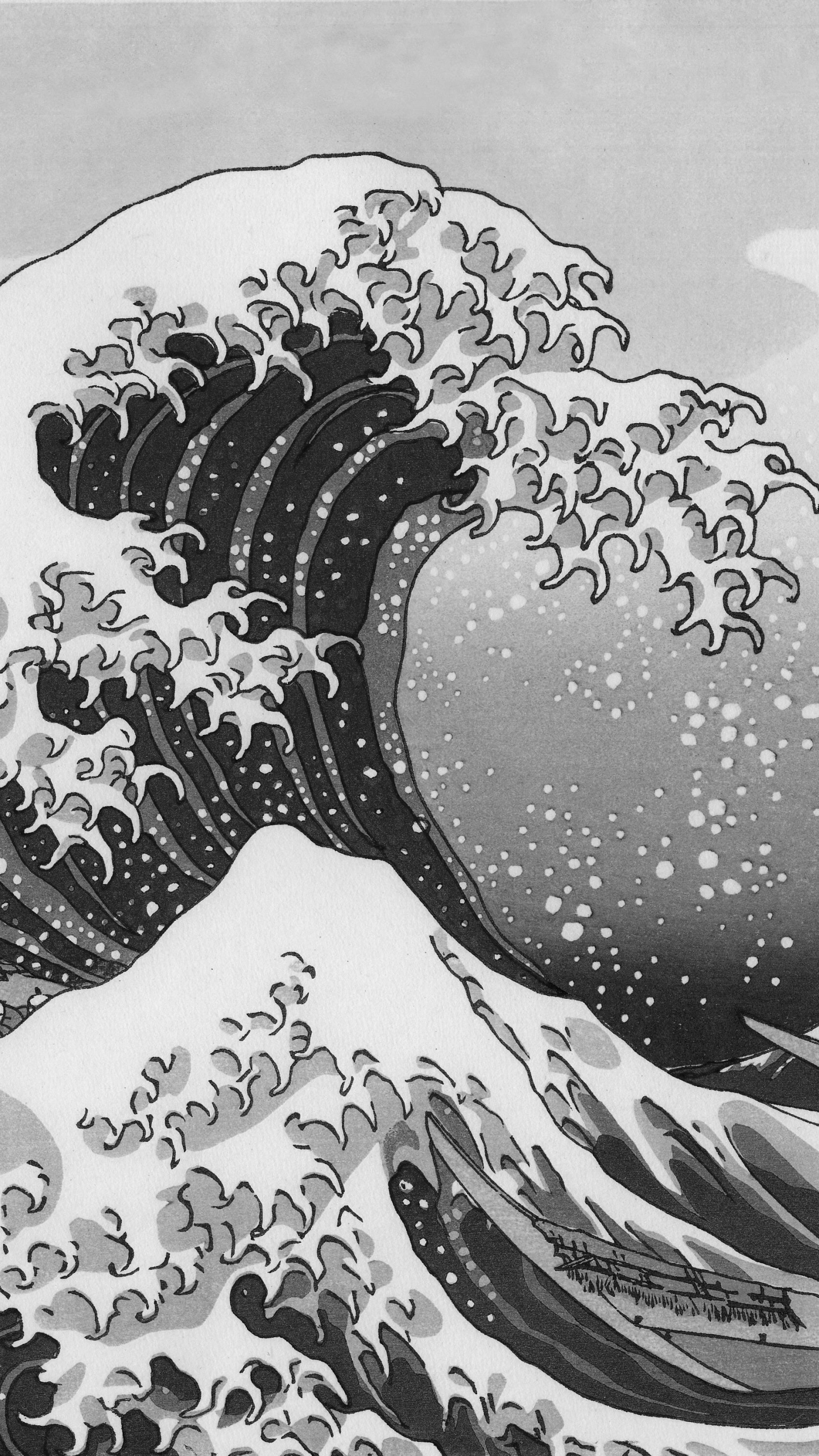 1269262 baixar papel de parede a grande onda de kanagawa, artistico, aceno, onda - protetores de tela e imagens gratuitamente